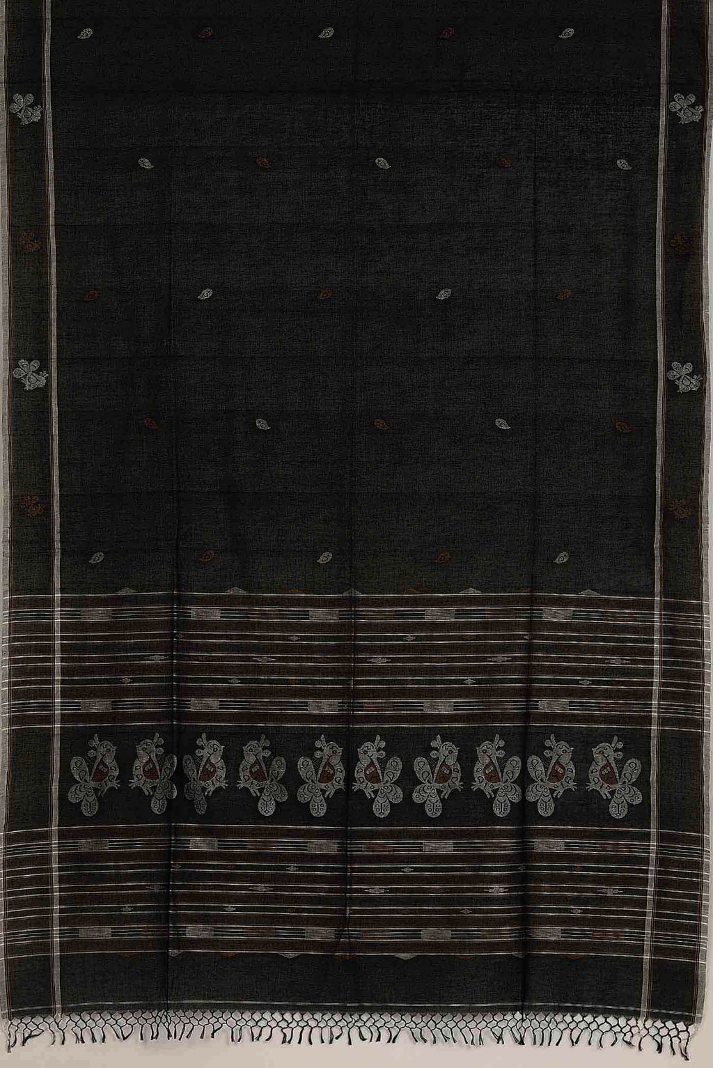 Black Bengal Cotton Saree