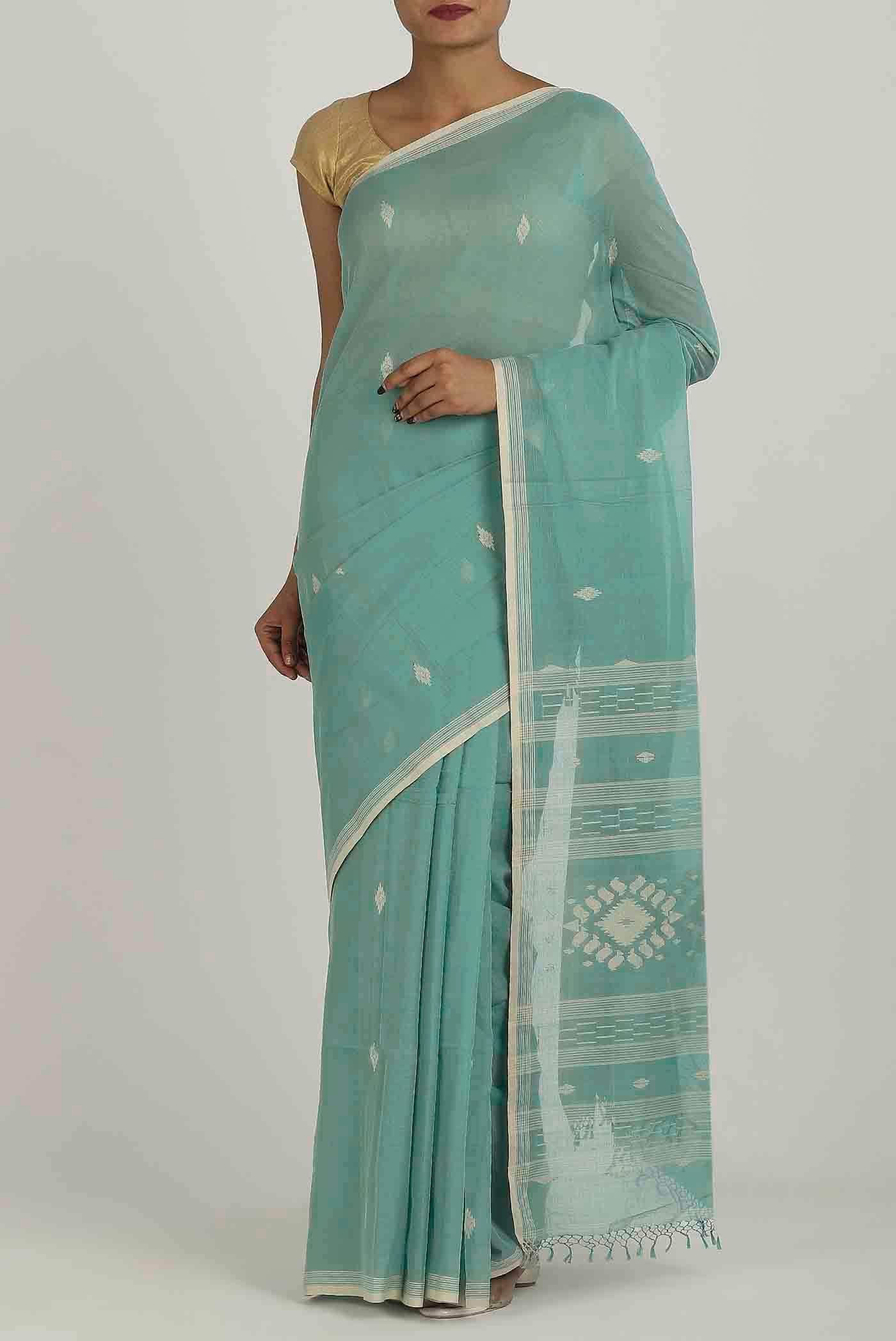 Green Bengal Cotton Saree