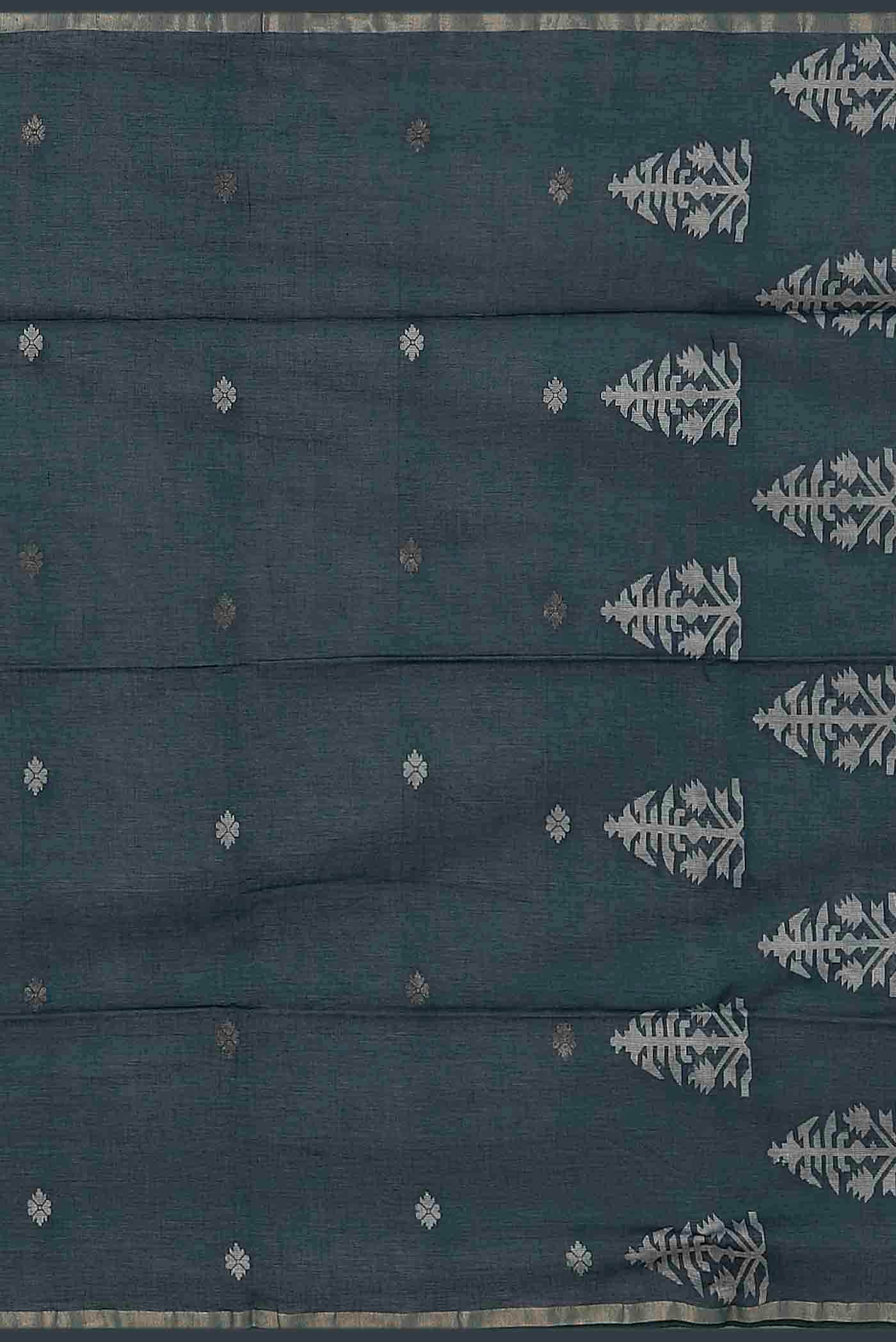 Blue Bengal Cotton Saree