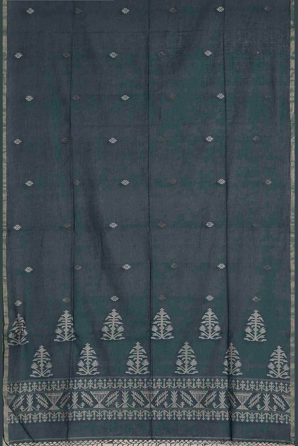 Blue Bengal Cotton Saree