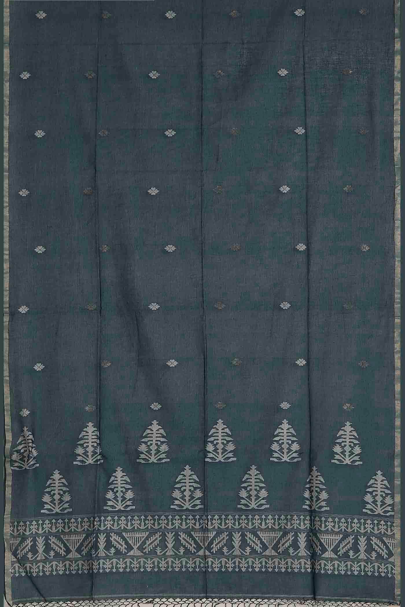 Blue Bengal Cotton Saree