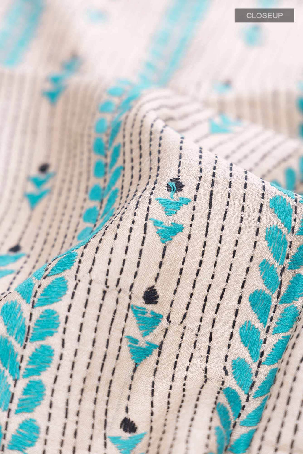 Beige Tussar Saree