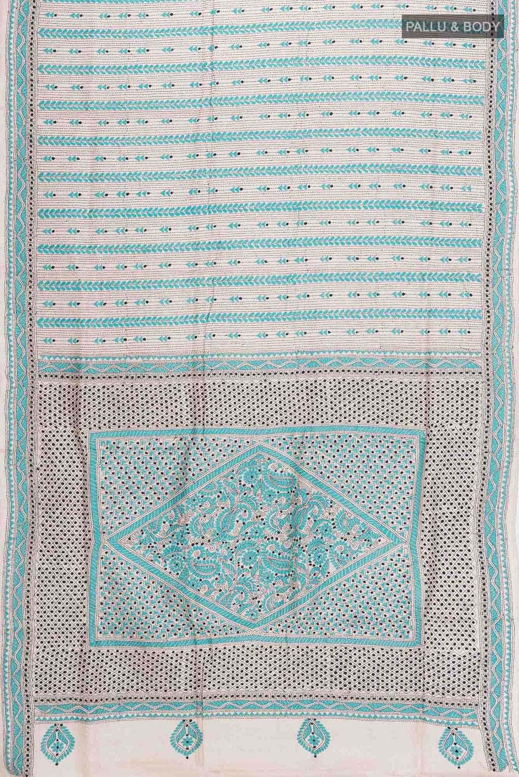 Beige Tussar Saree