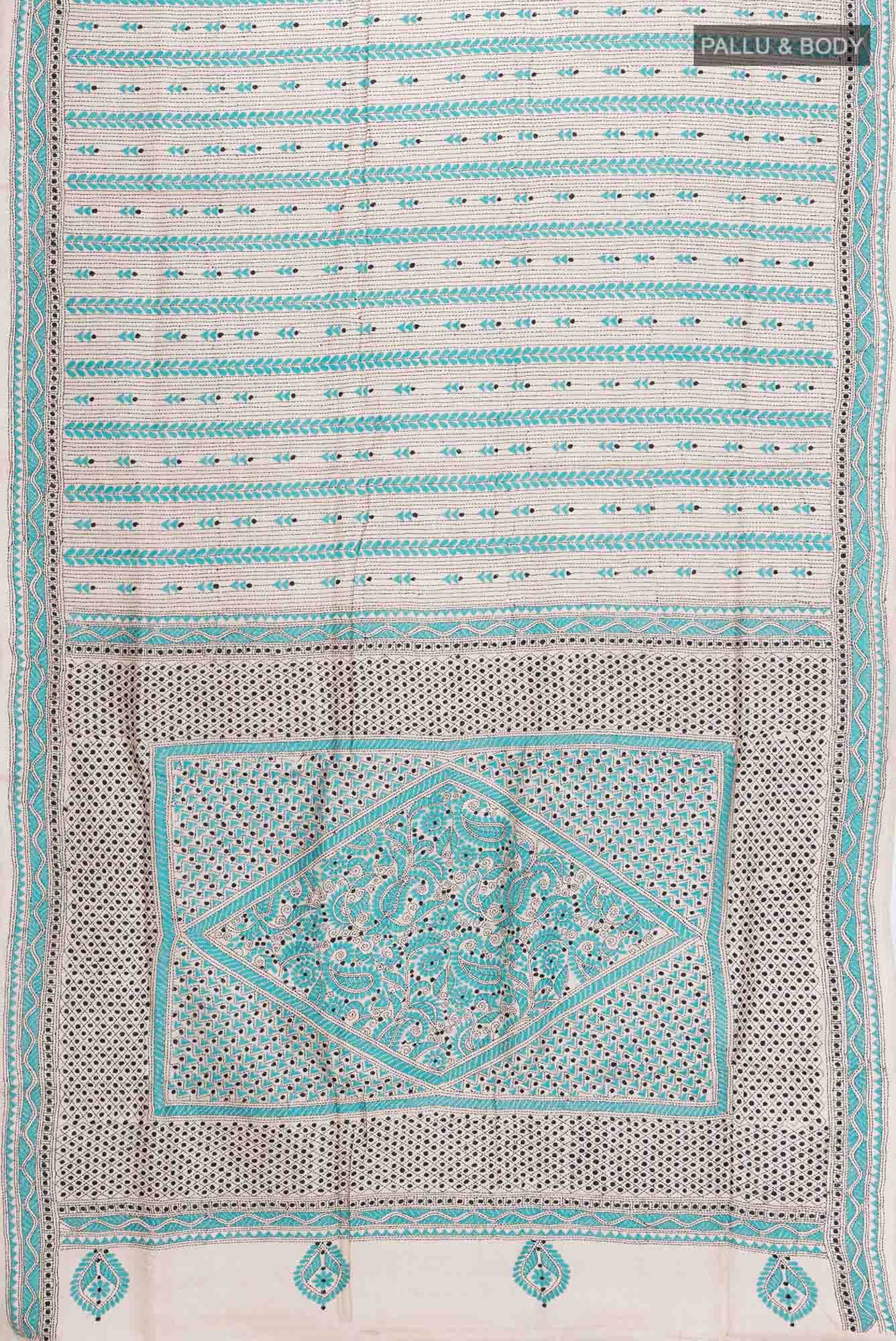 Beige Tussar Saree