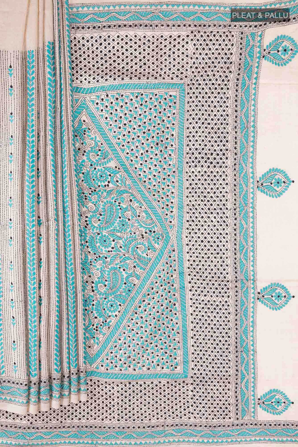 Beige Tussar Saree