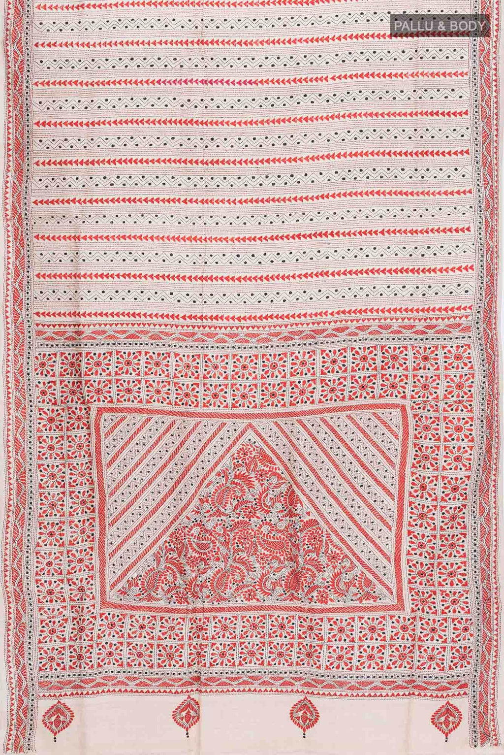Off White Tussar Saree