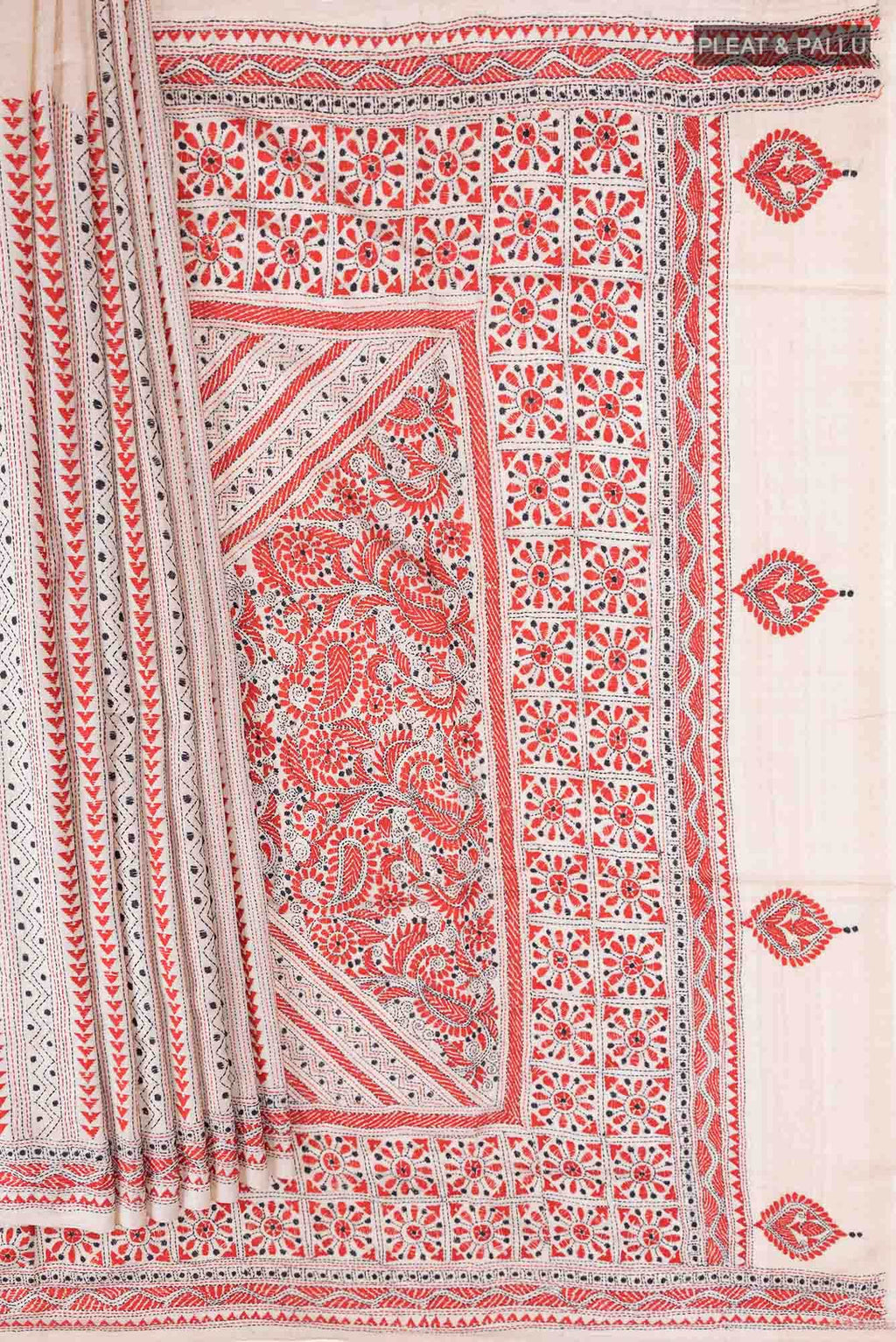 Off White Tussar Saree