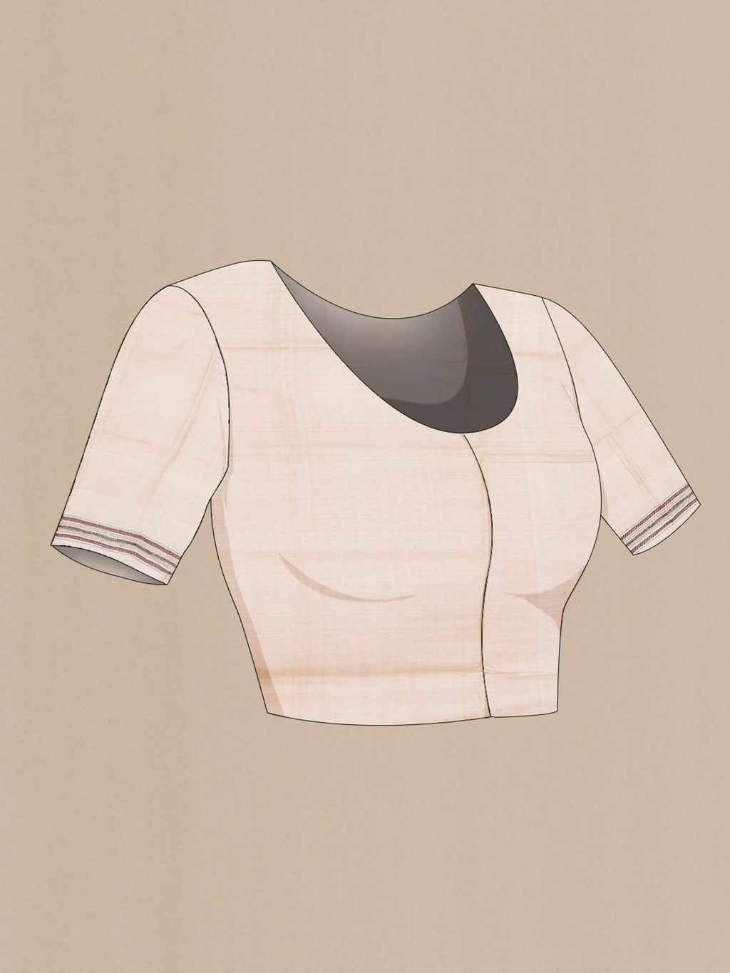 Beige Tussar Saree