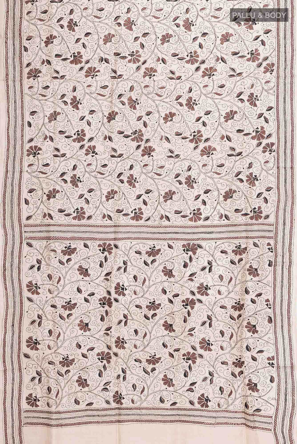Beige Tussar Saree