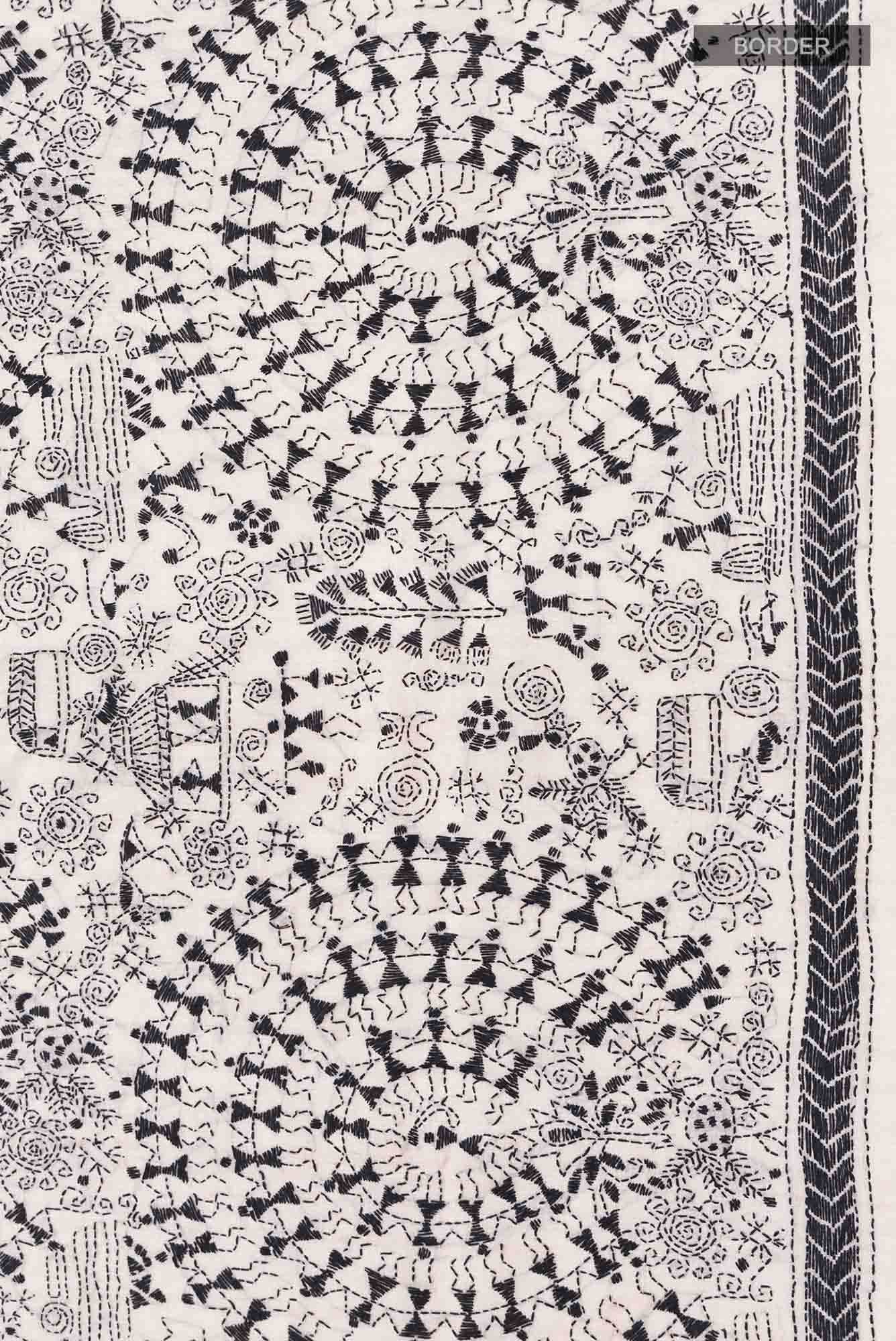 Beige Tussar Saree