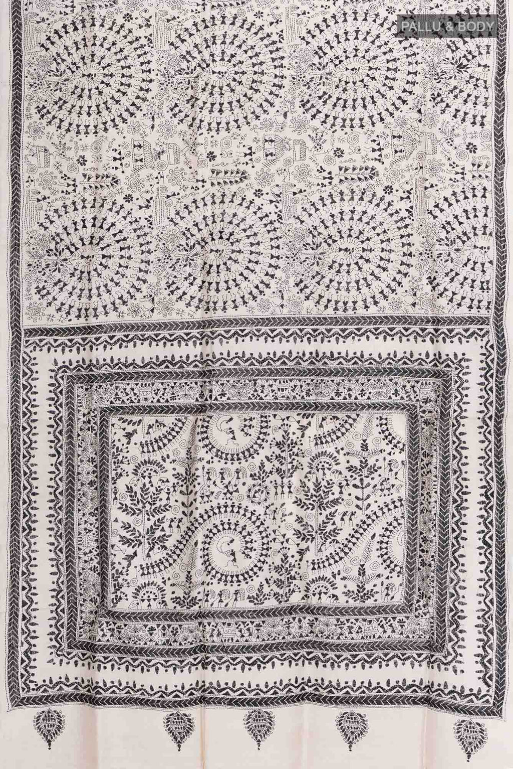 Beige Tussar Saree