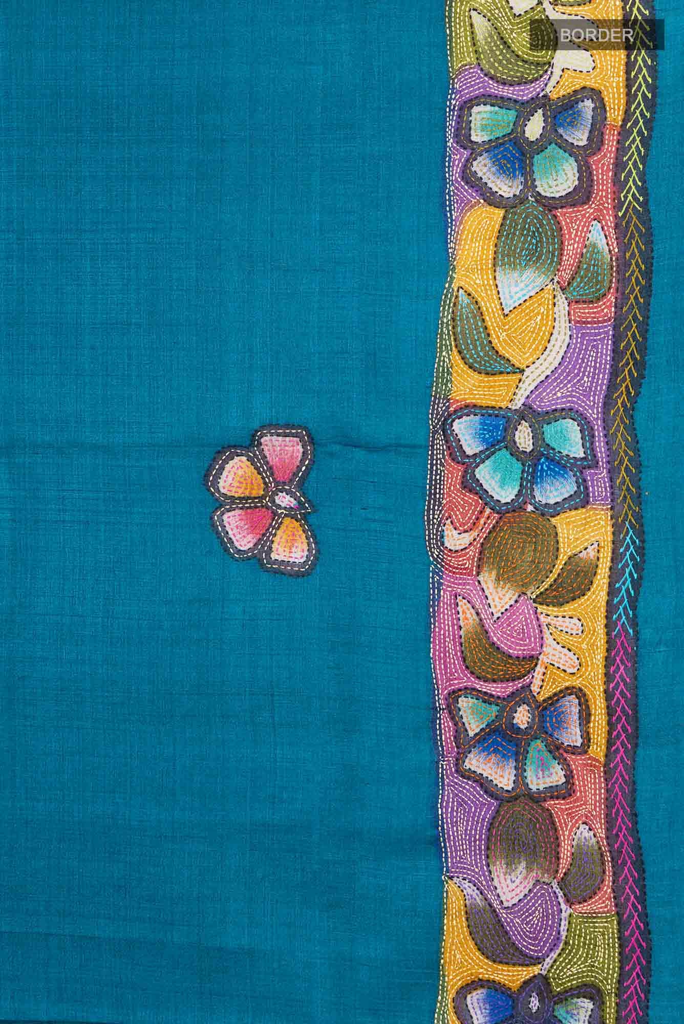 Maya Blue Tussar Saree