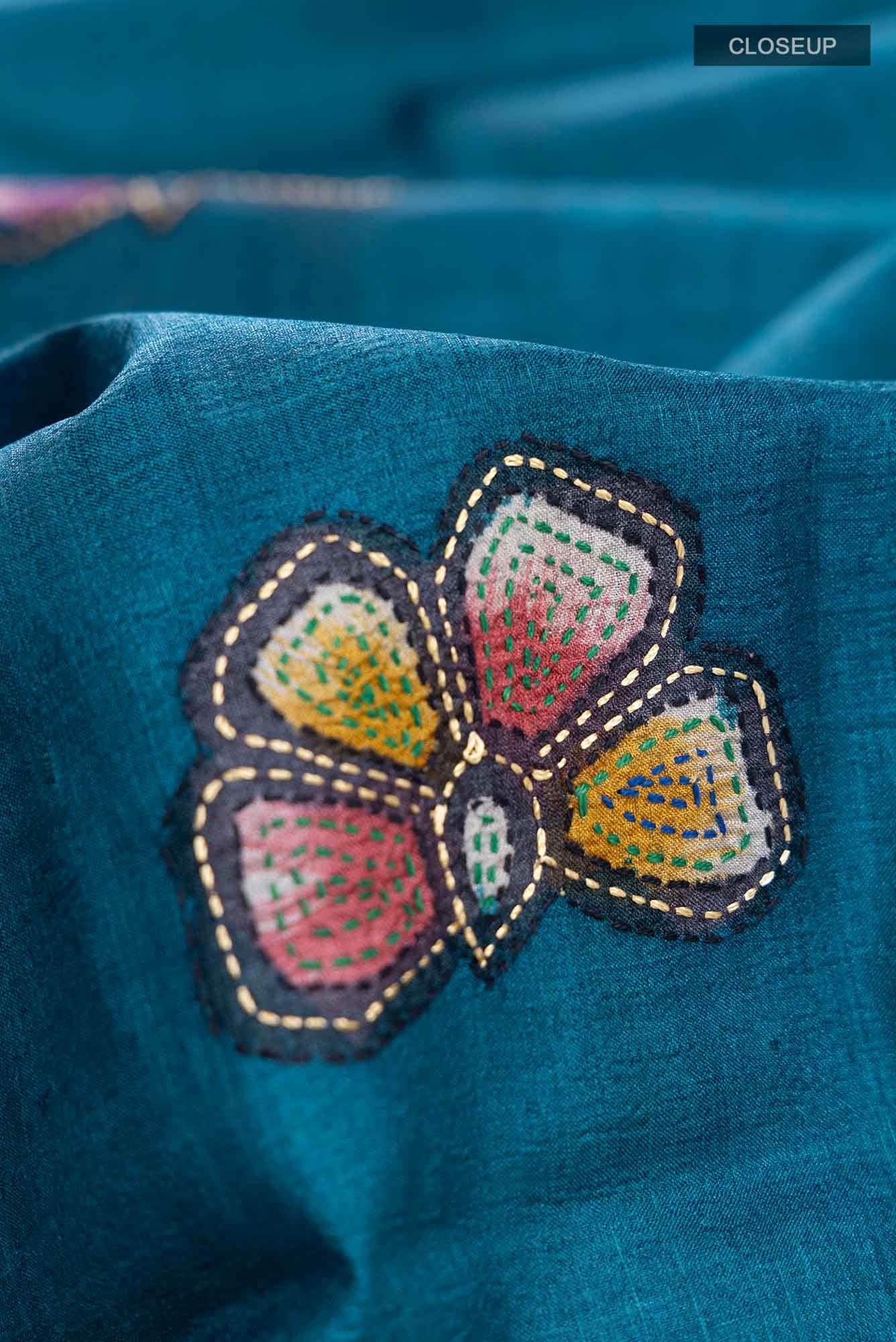 Maya Blue Tussar Saree