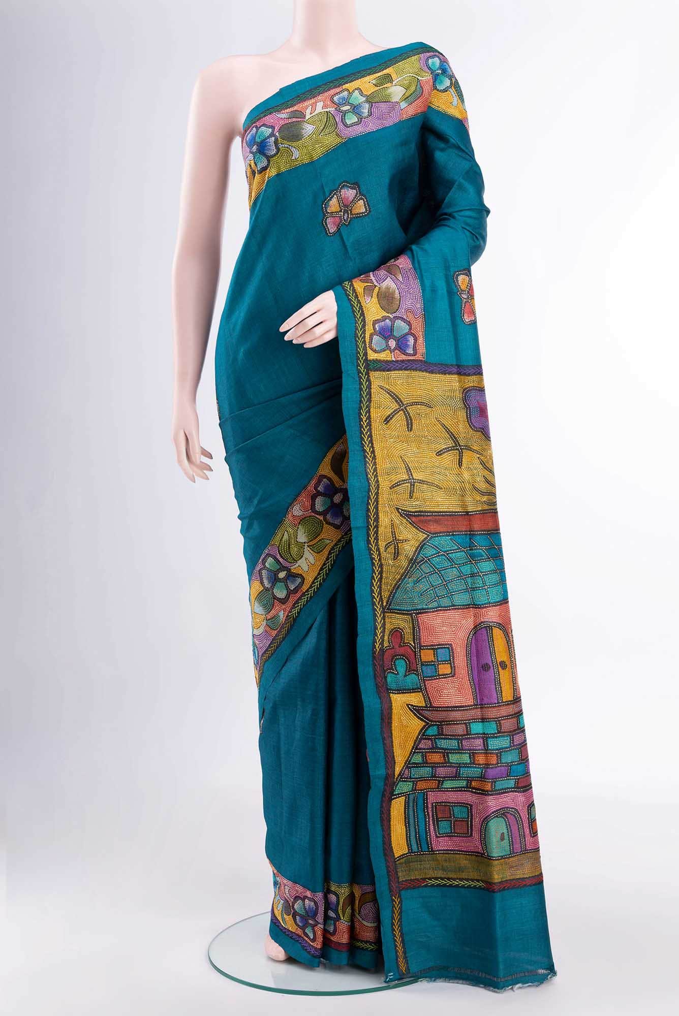 Maya Blue Tussar Saree