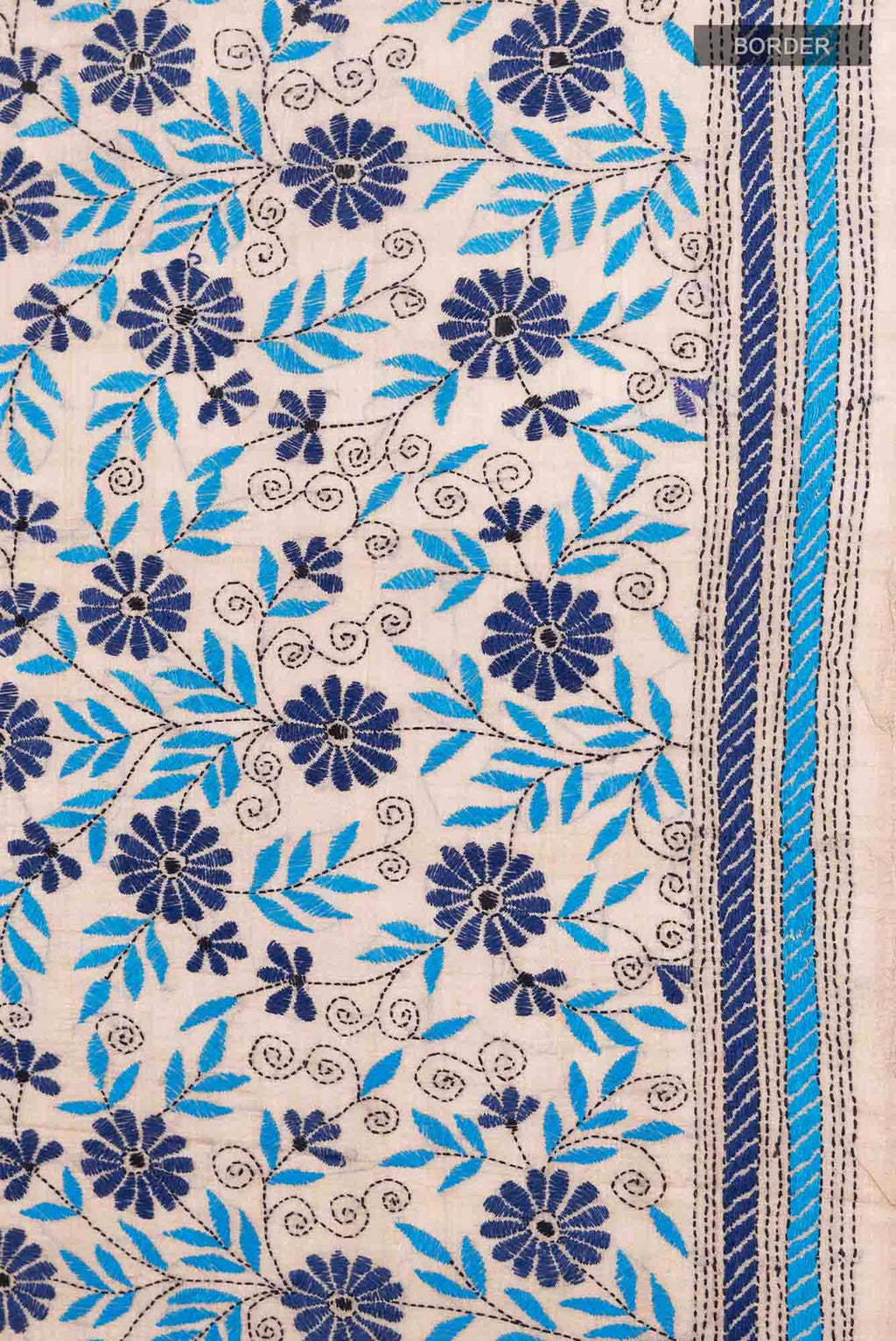 Beige Tussar Saree