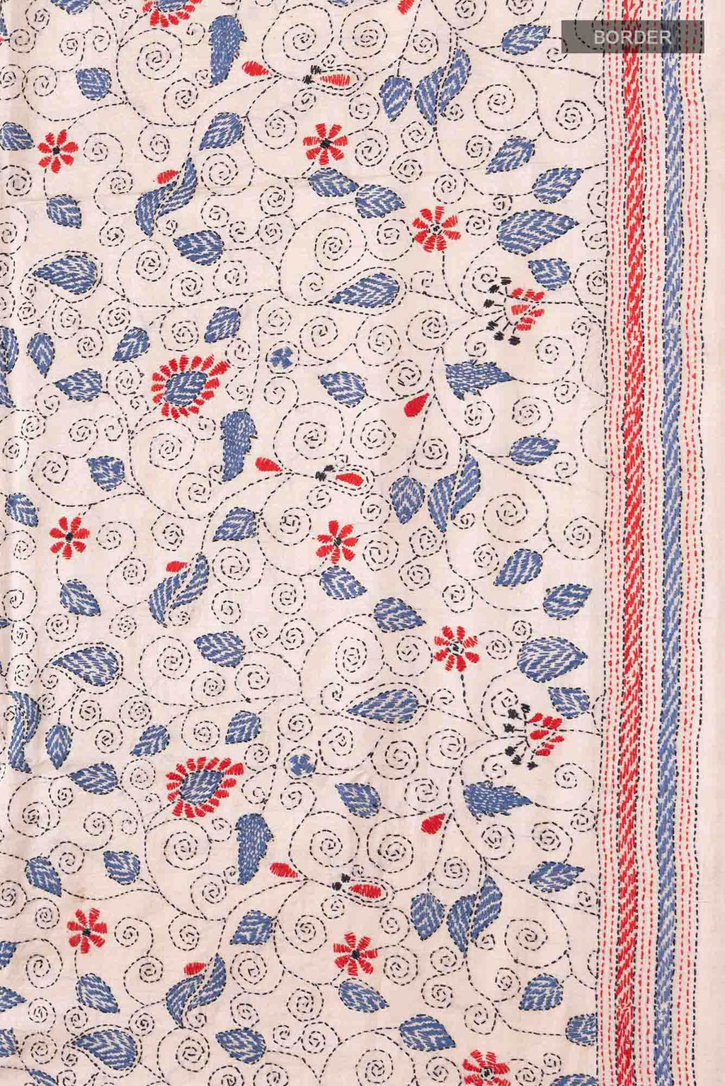 Beige Tussar Saree