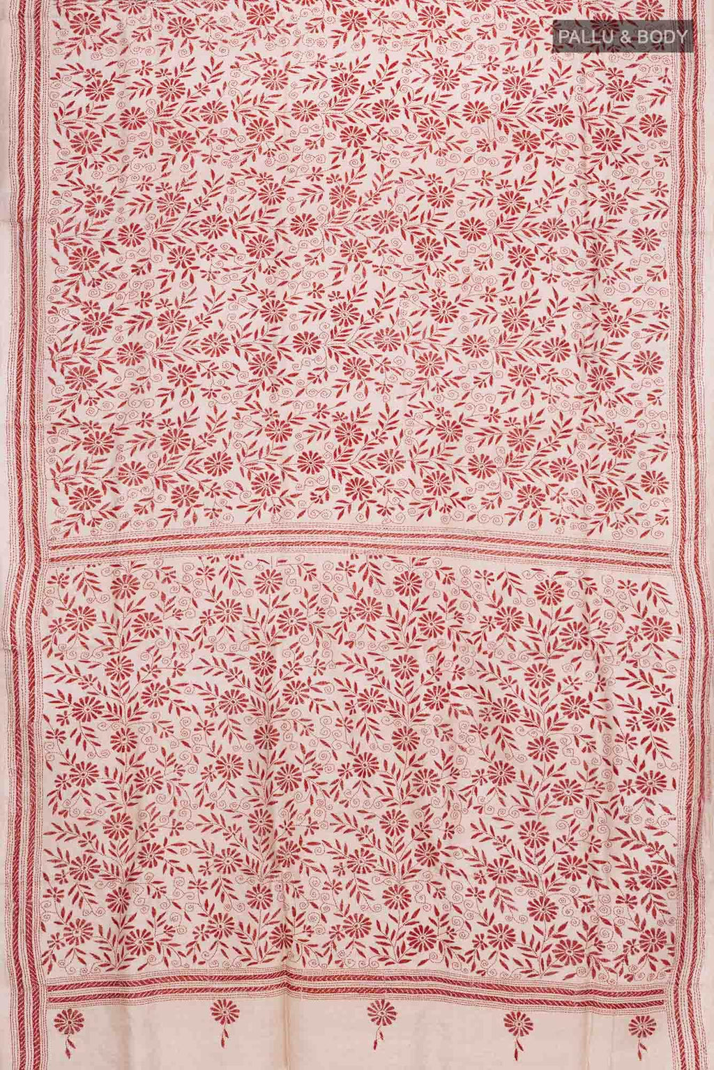 Beige Tussar Saree