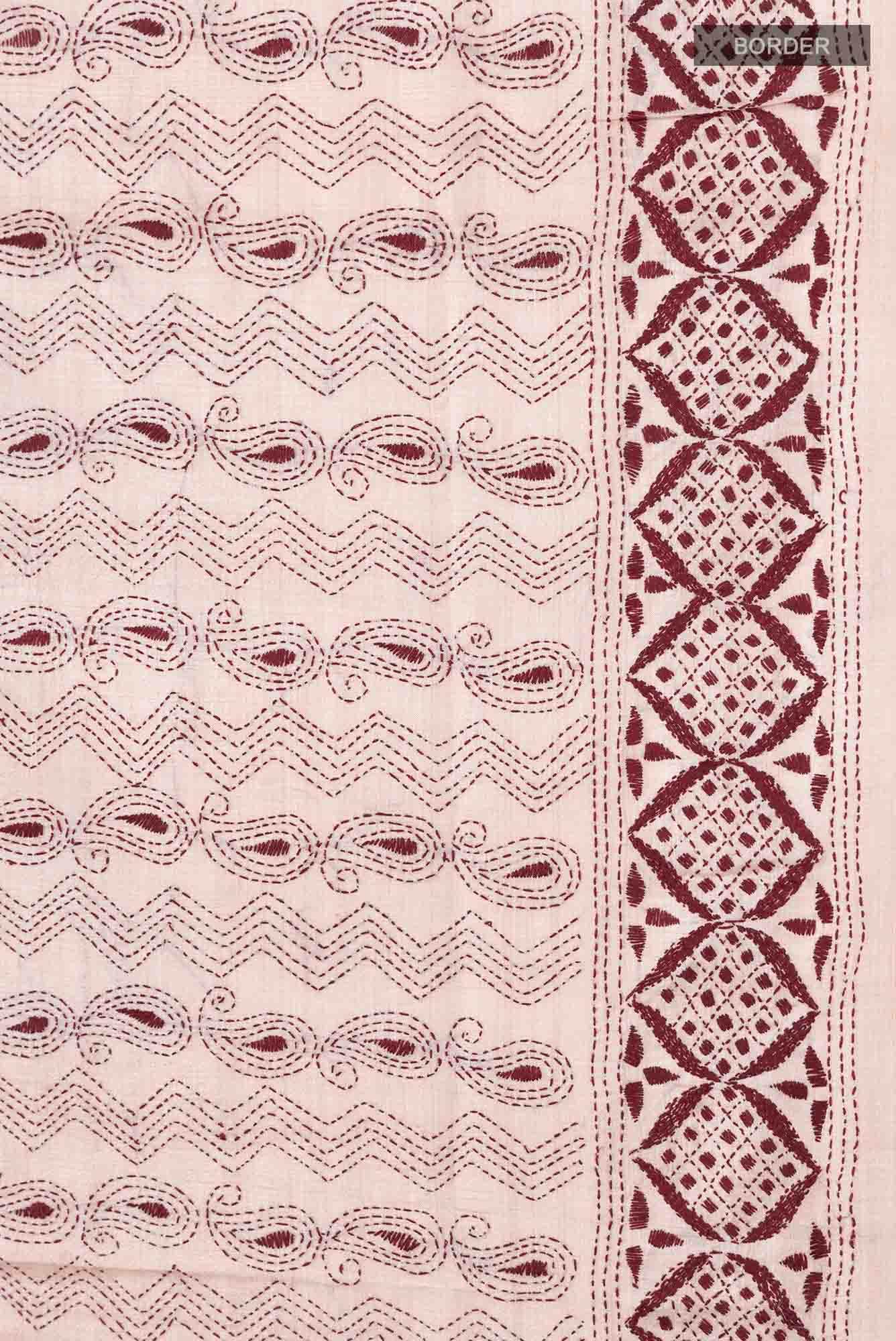 Beige Tussar Saree