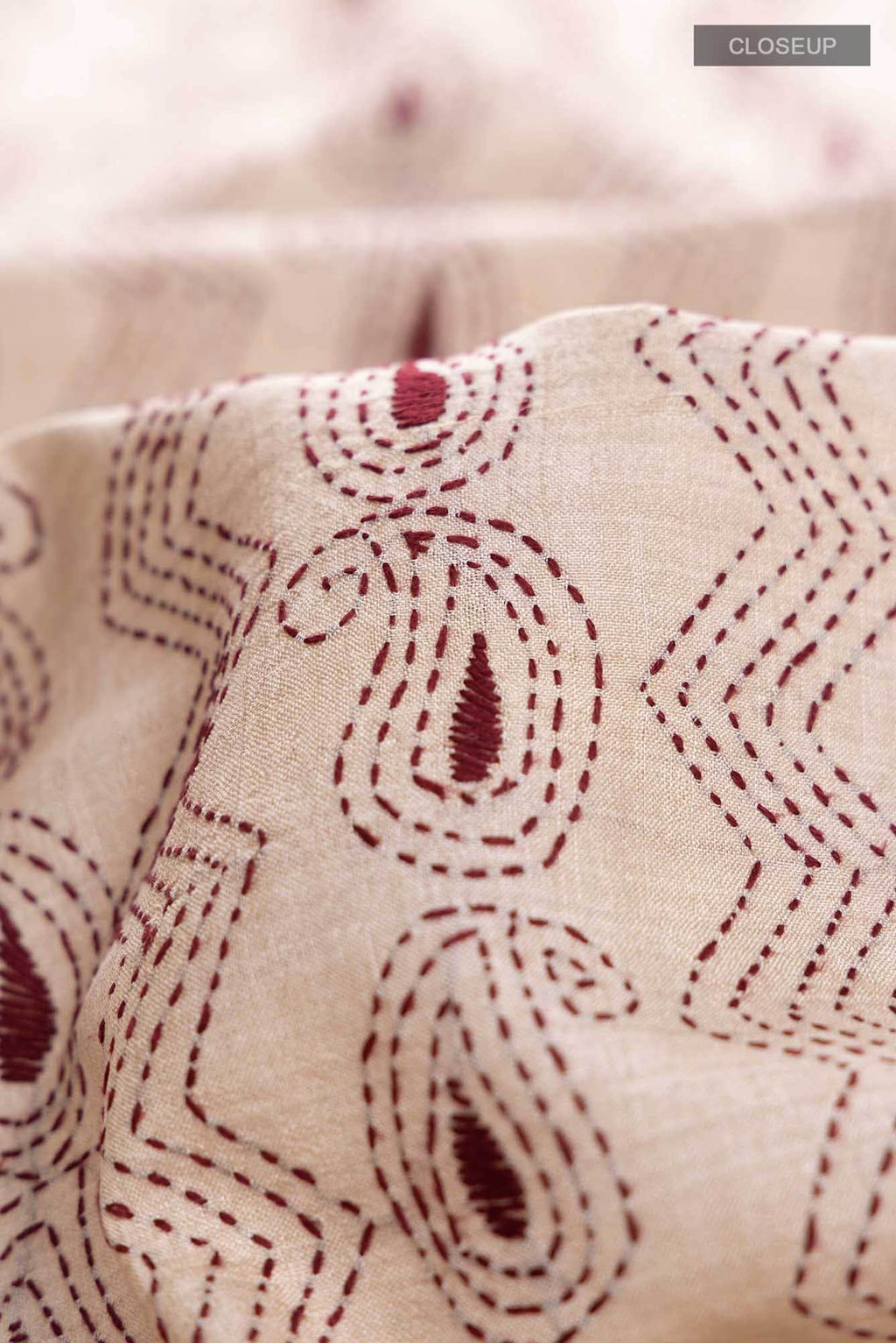 Beige Tussar Saree