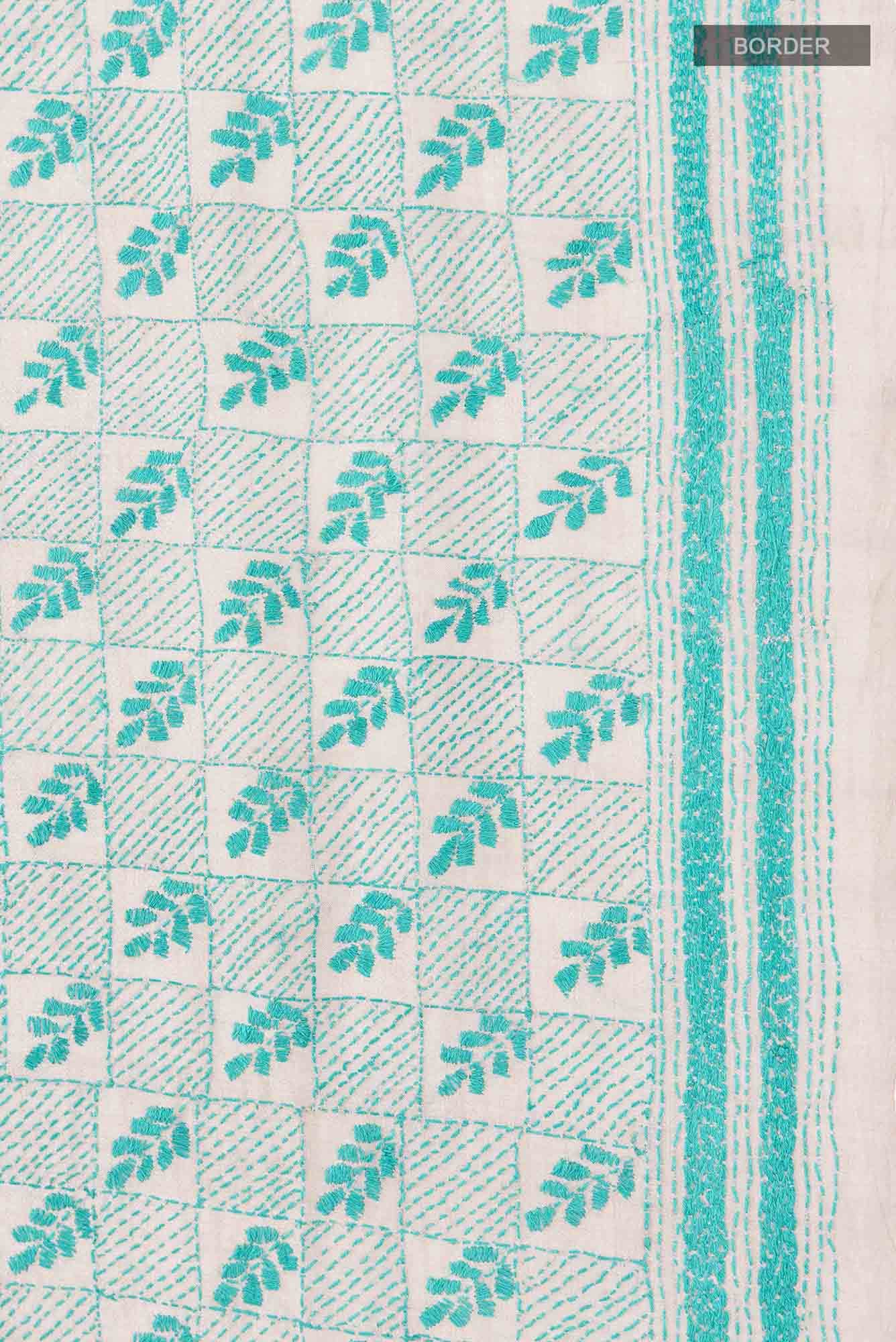 Off White Tussar Saree