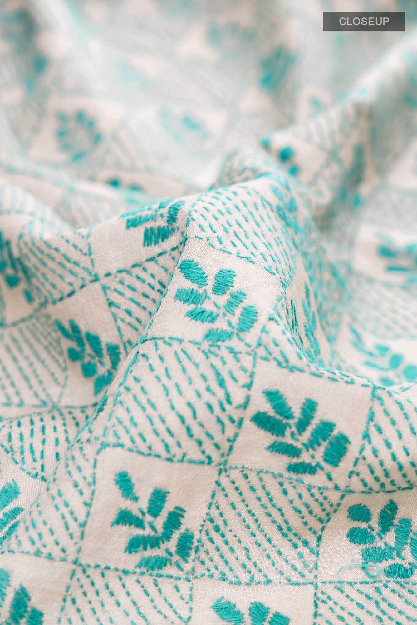 Off White Tussar Saree