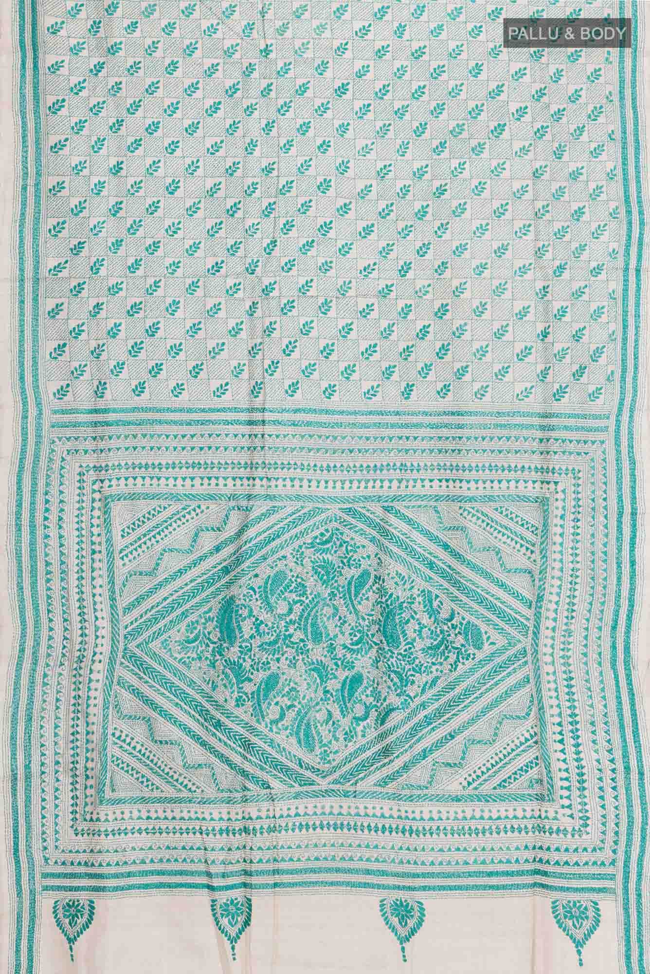 Off White Tussar Saree
