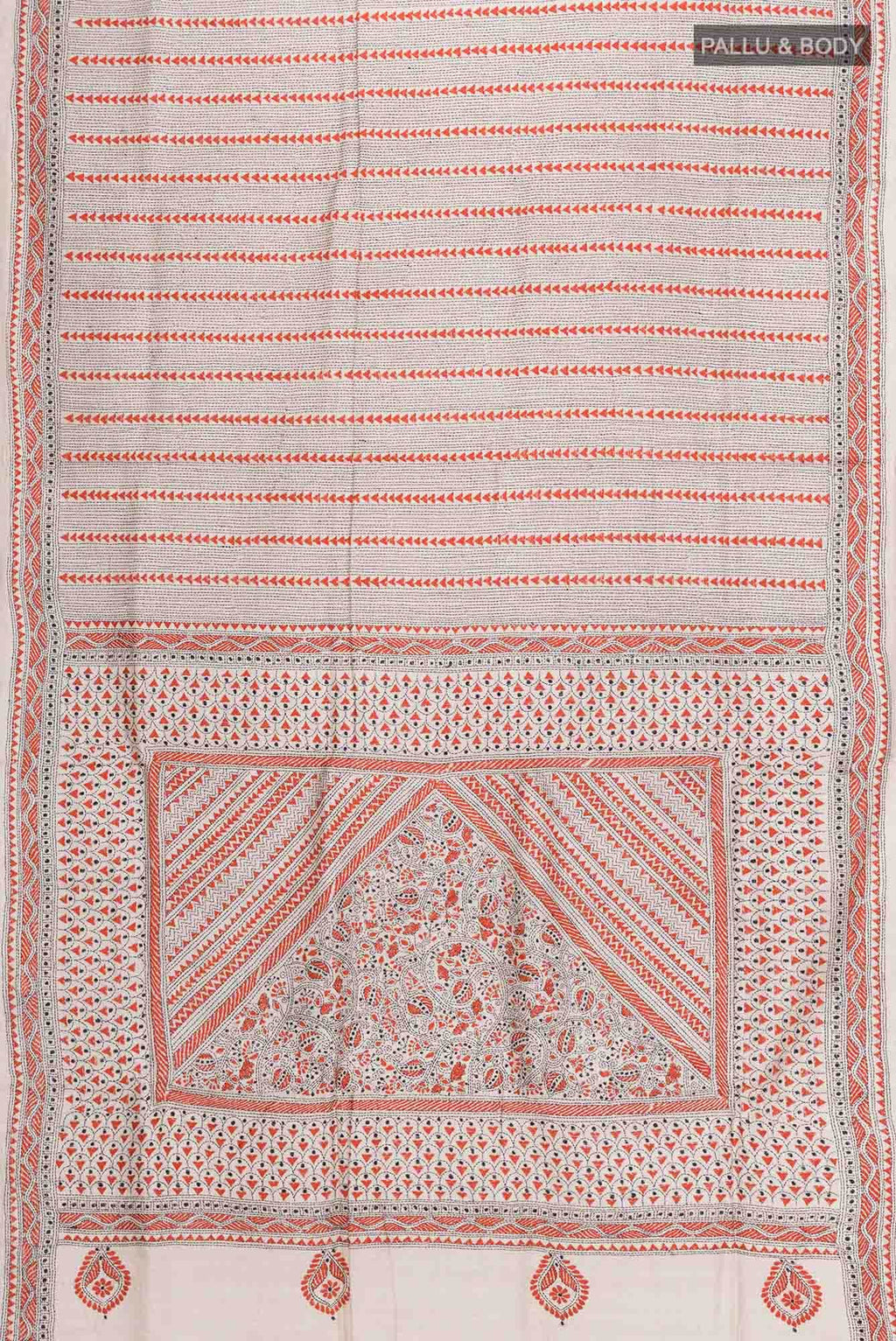 Beige Tussar Saree