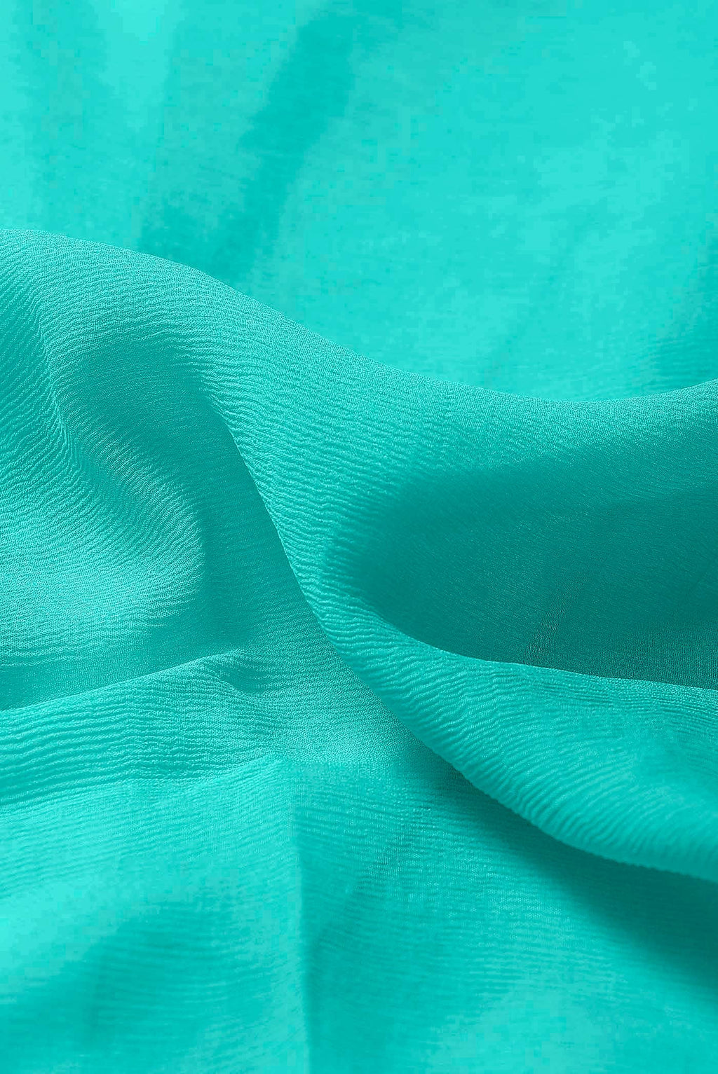 Turquoise Mysore Chiffon Saree