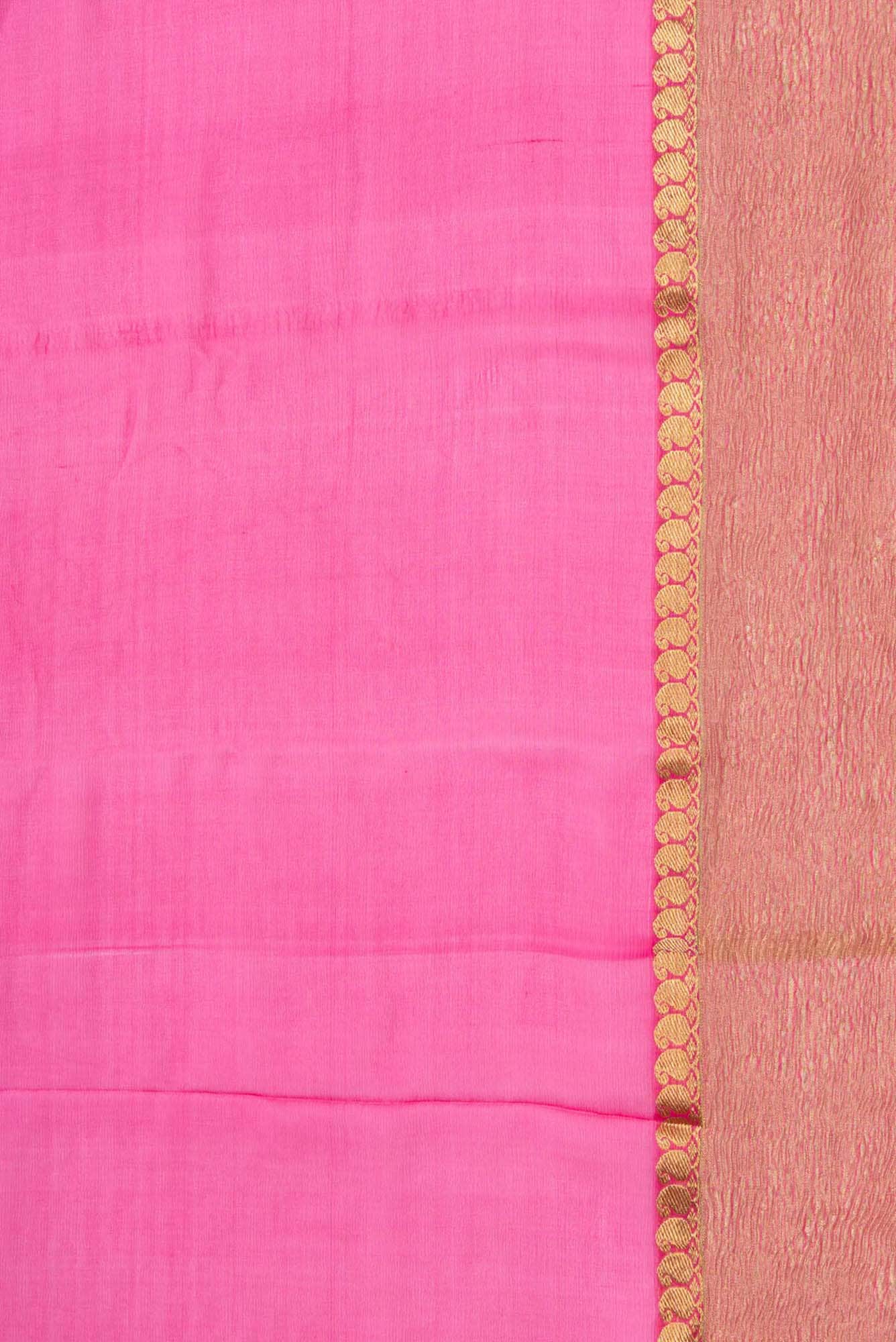 Dark Pink Chiffon Saree