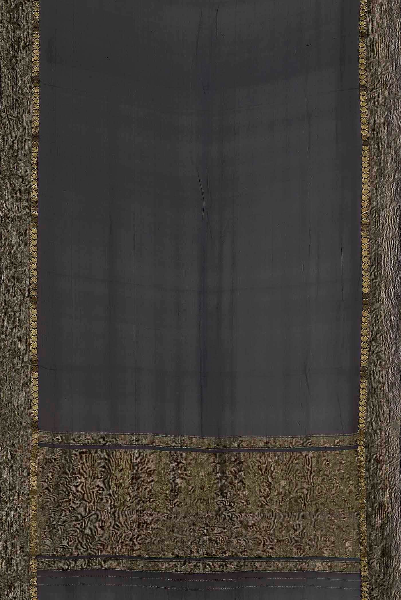 Black Mysore Chiffon Saree