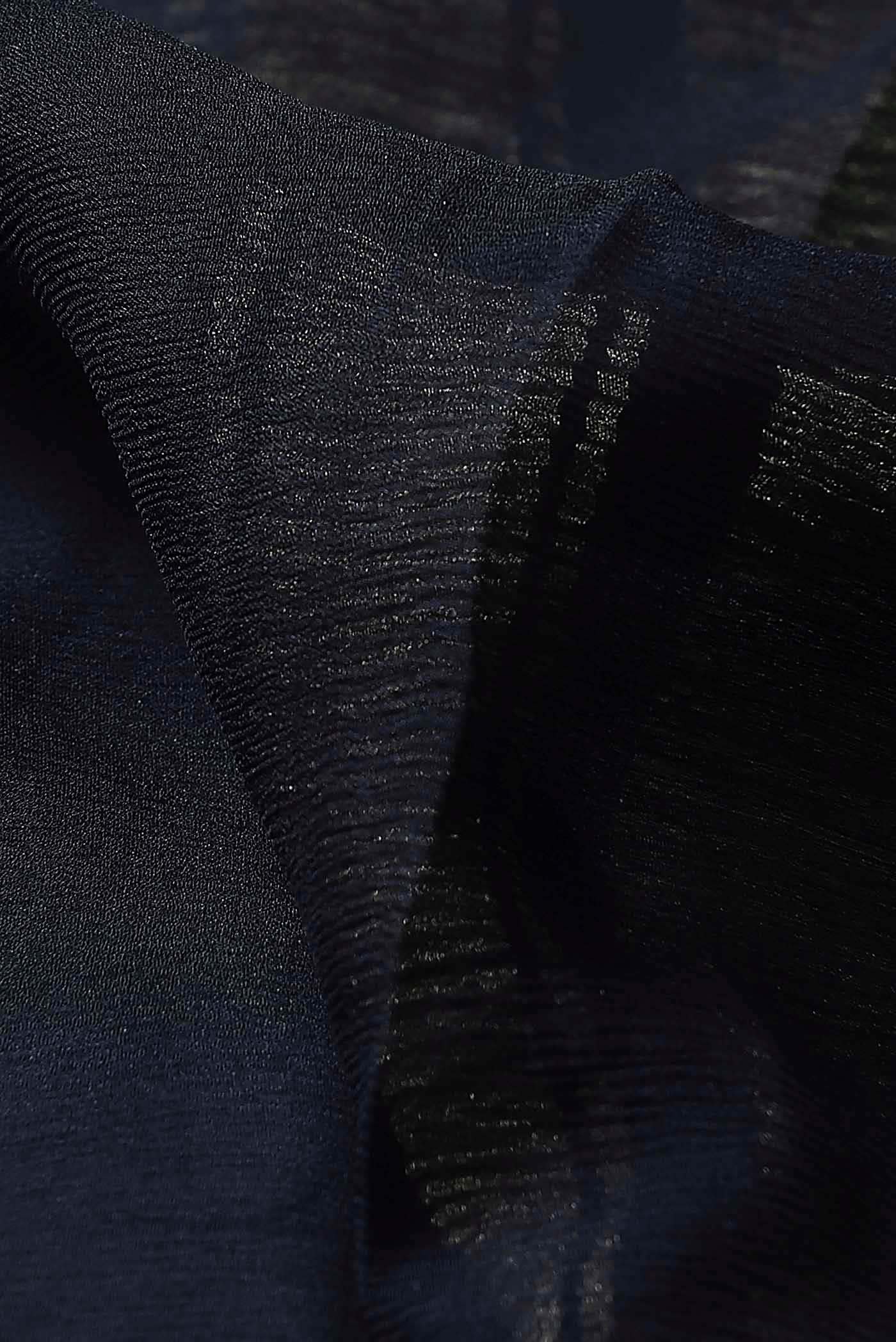 Black Mysore Chiffon Saree