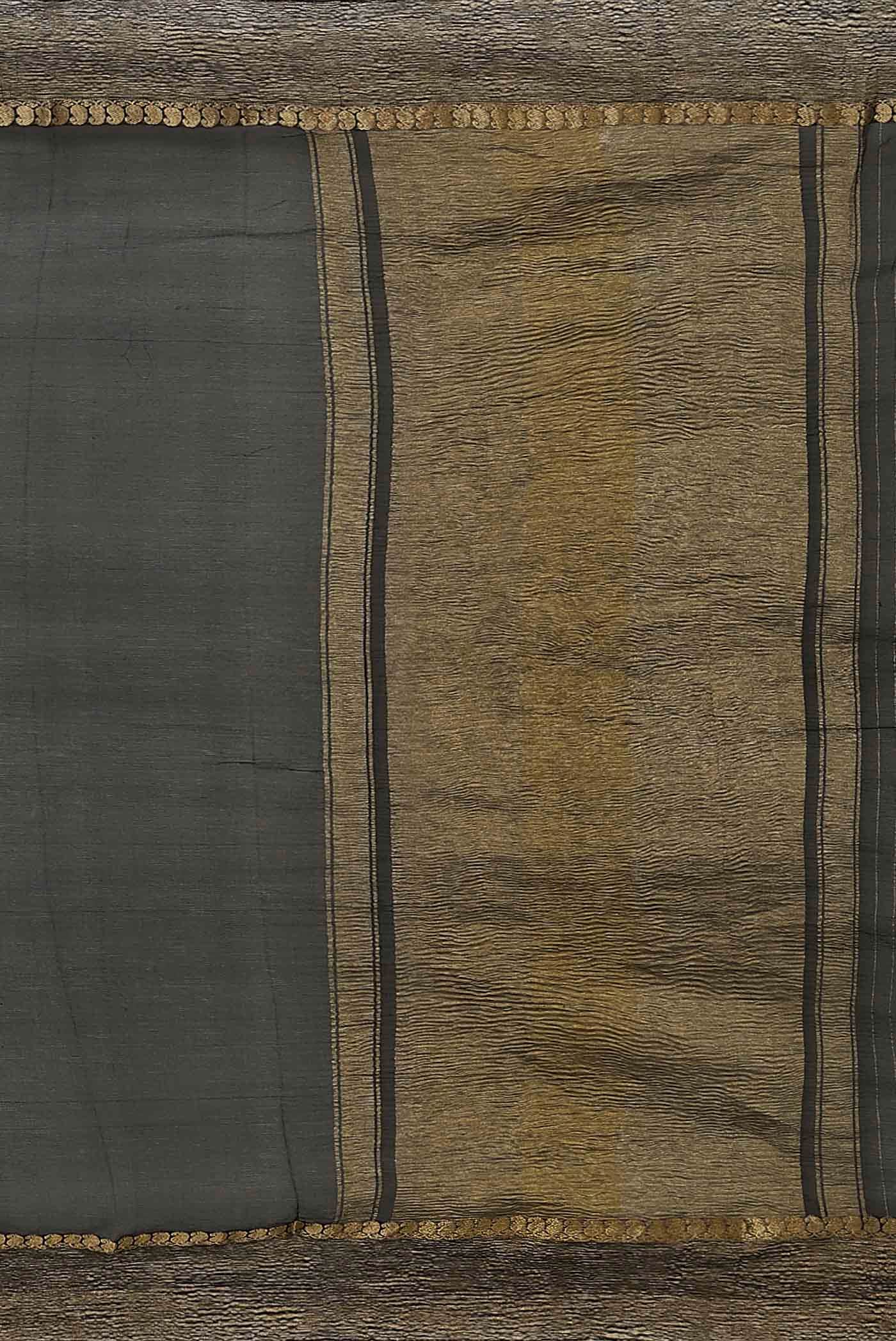 Black Mysore Chiffon Saree