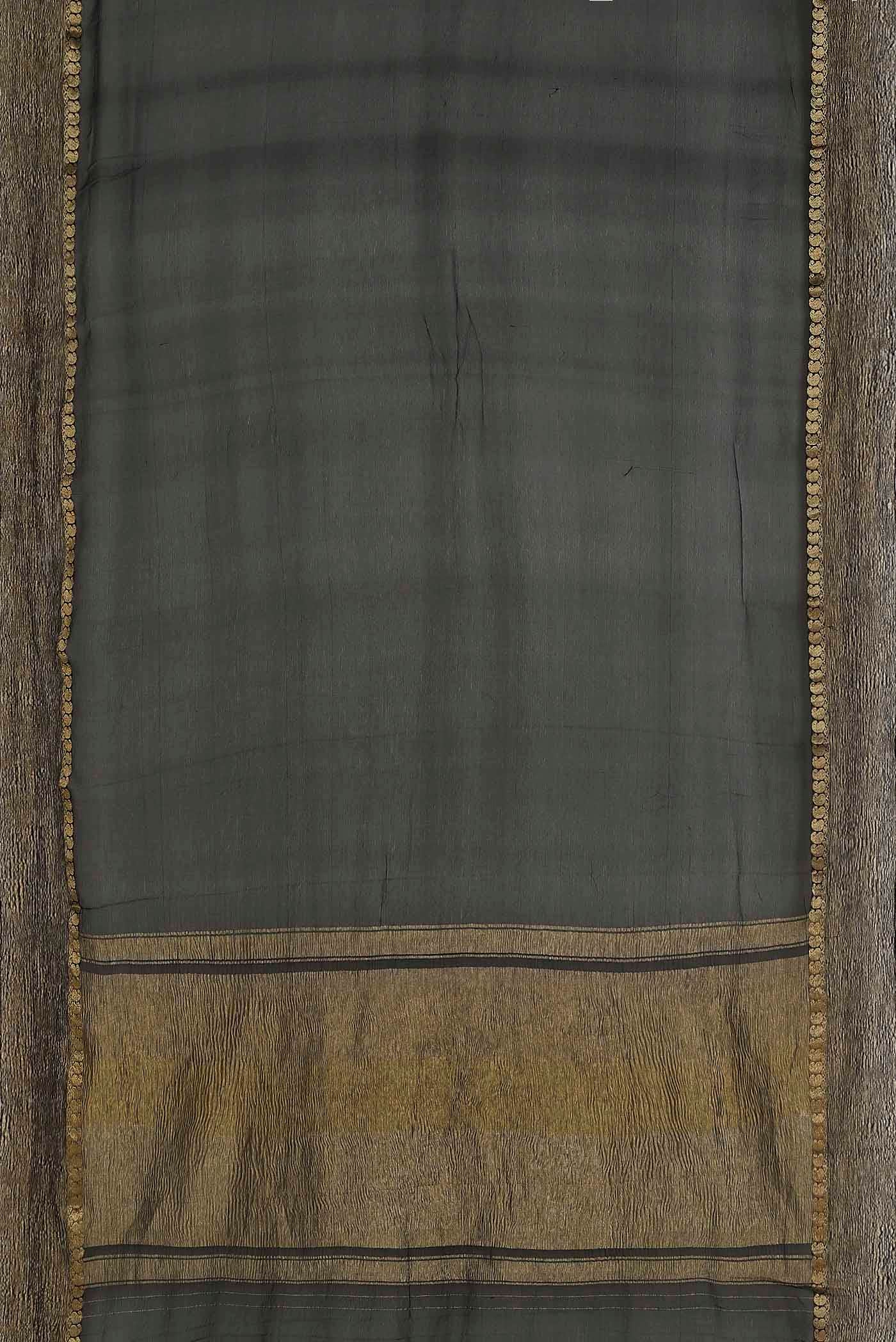 Black Mysore Chiffon Saree