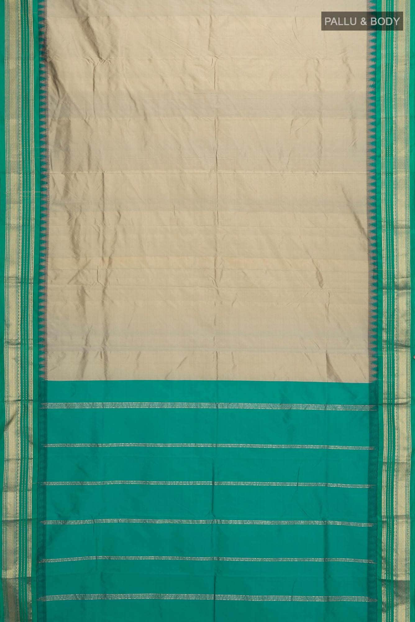 Davys Grey Blended Bangalore Silk Saree