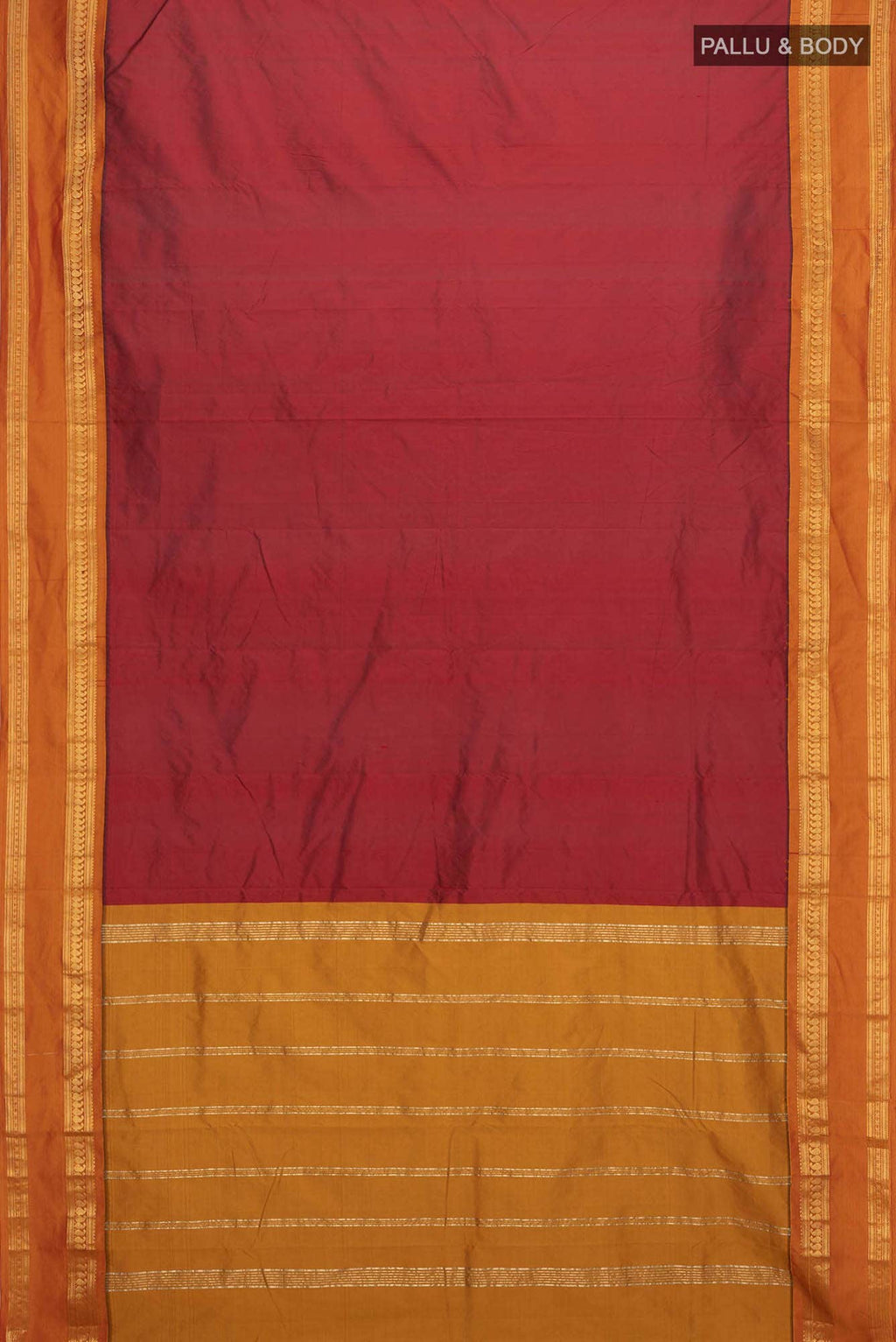 Maroon Blended Bangalore Silk Saree