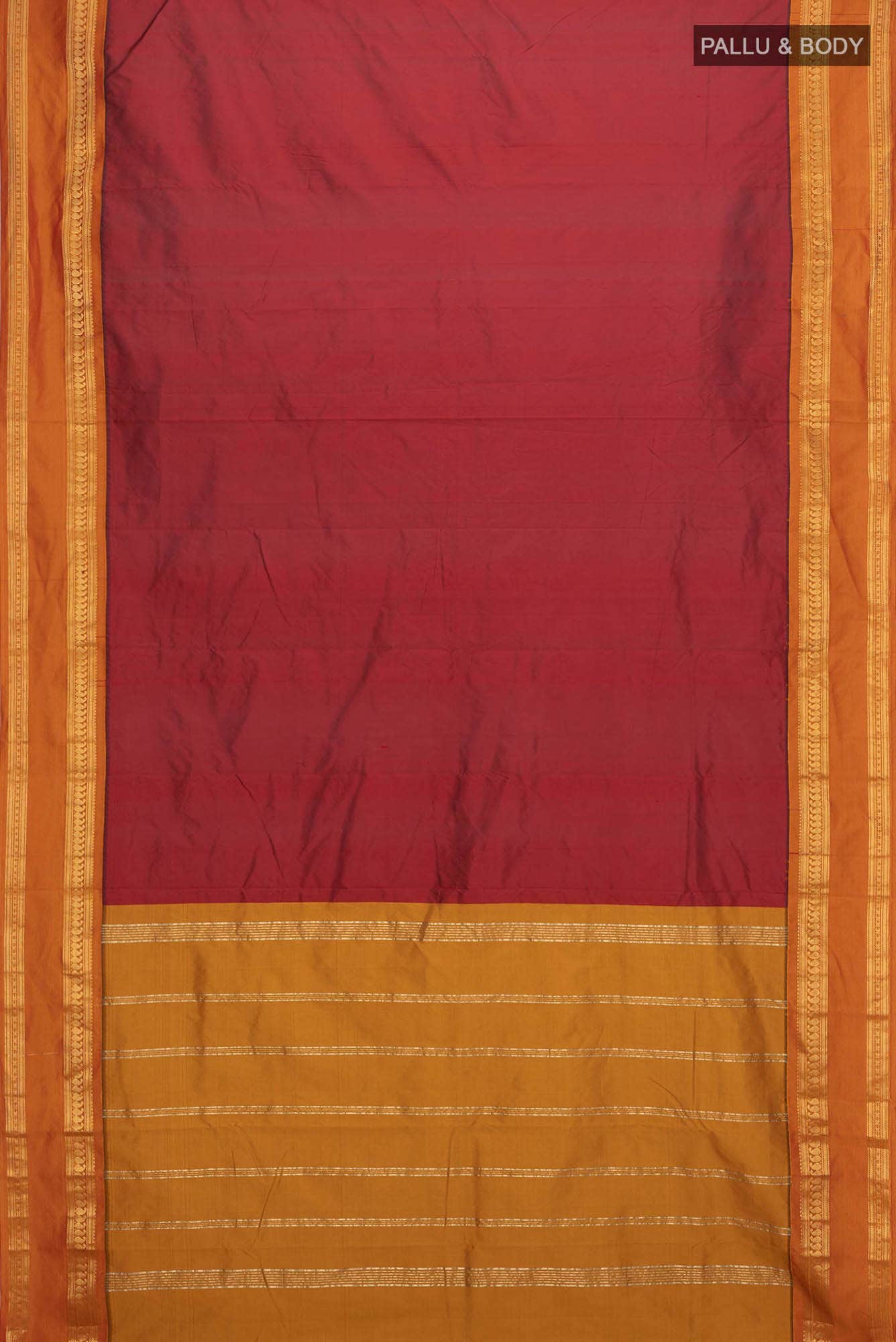 Maroon Blended Bangalore Silk Saree