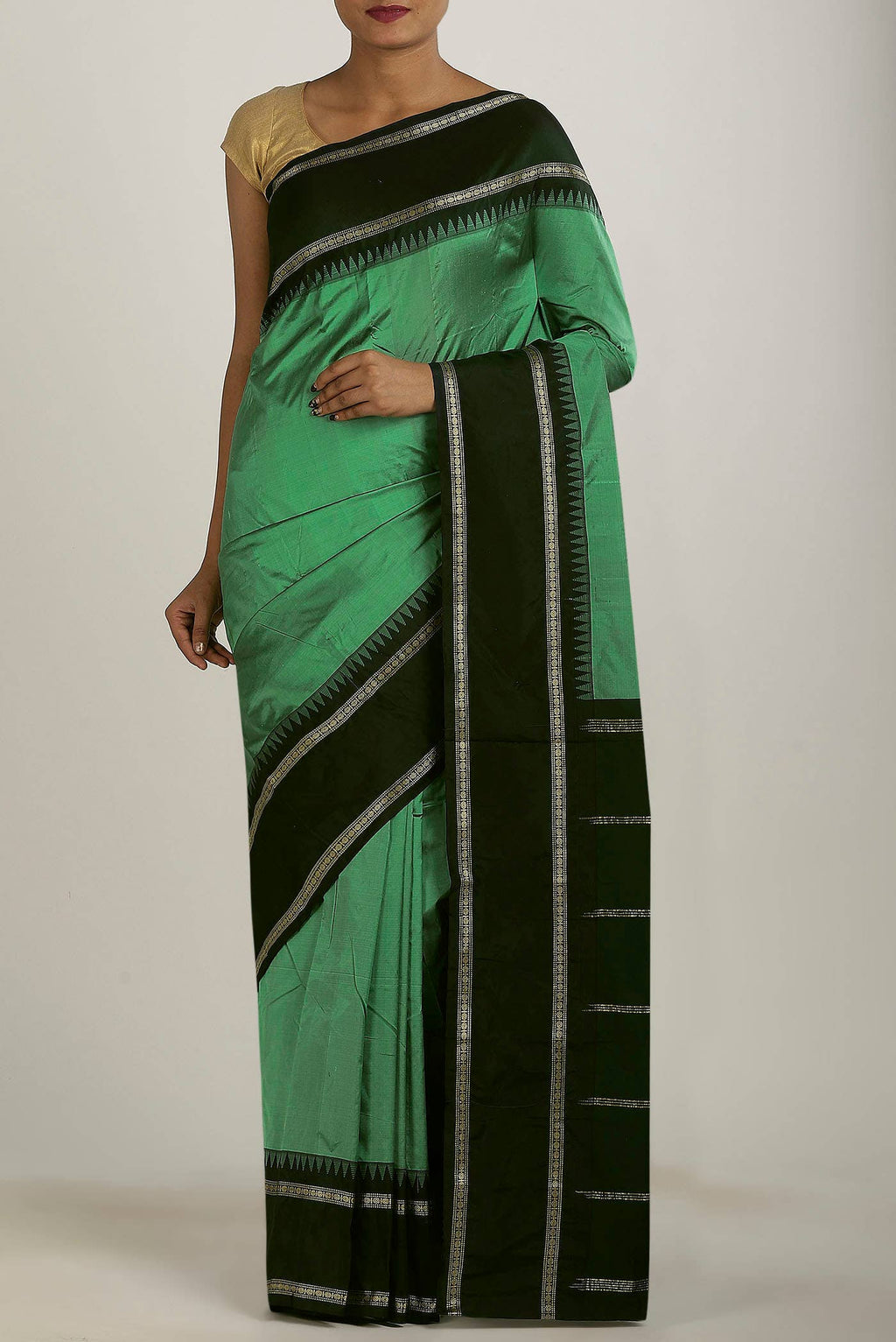 Green Blended Bangalore Silk Saree