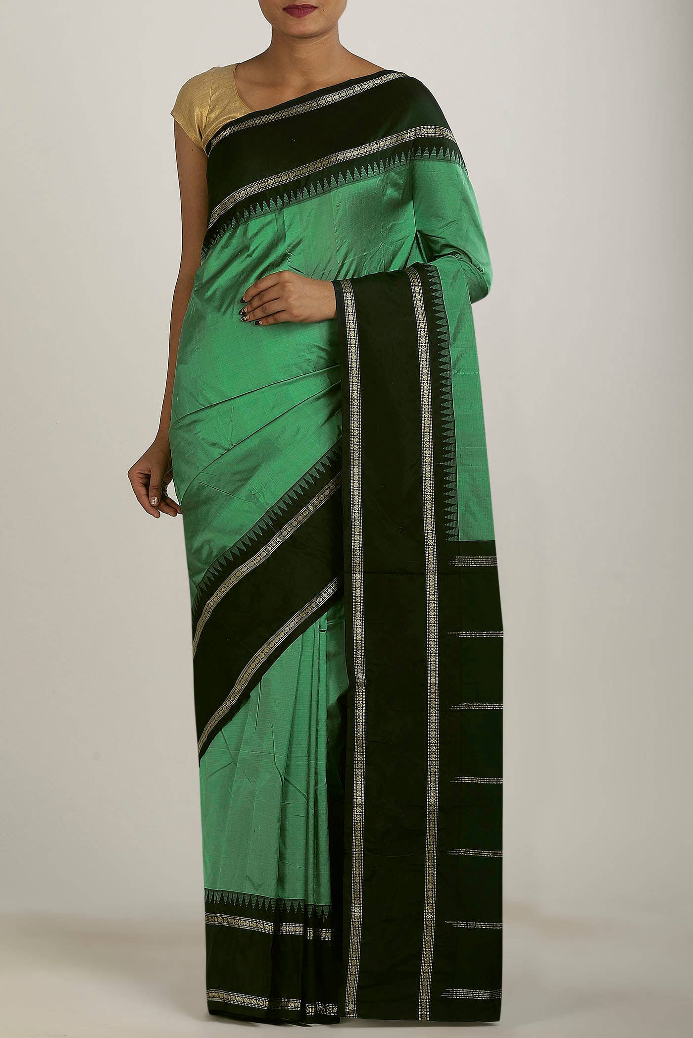 Green Blended Bangalore Silk Saree