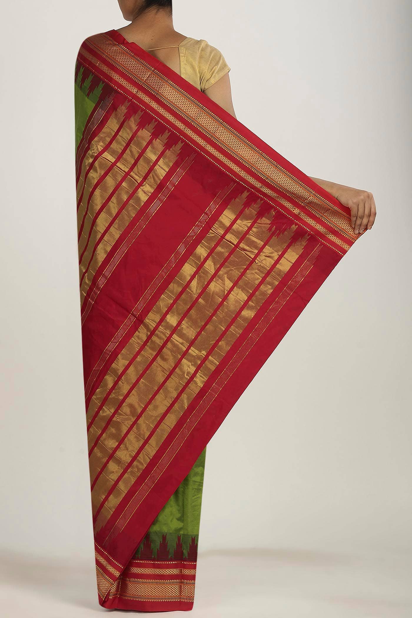 Green Blended Bangalore Silk Saree