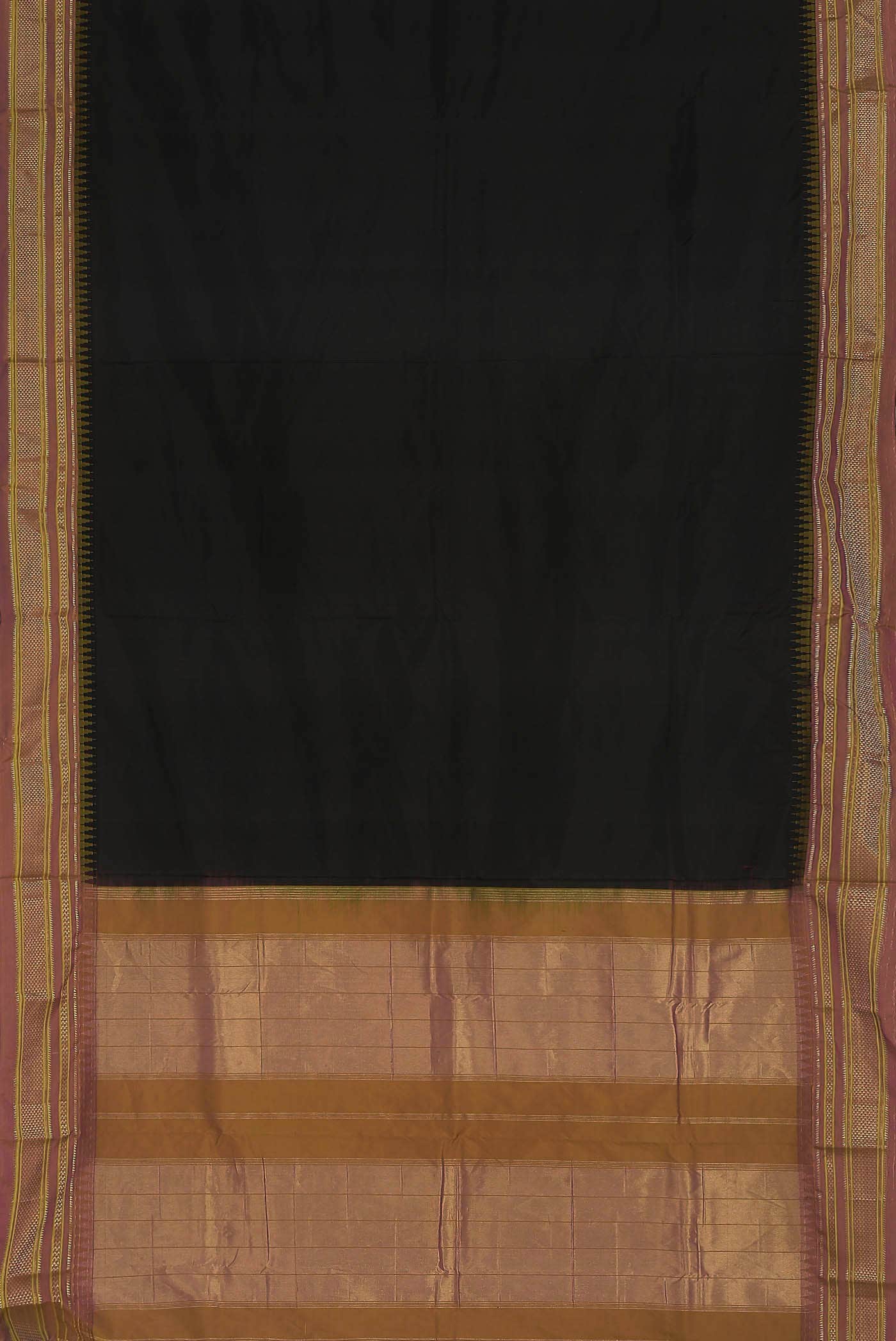 Black Blended Bangalore Silk Saree