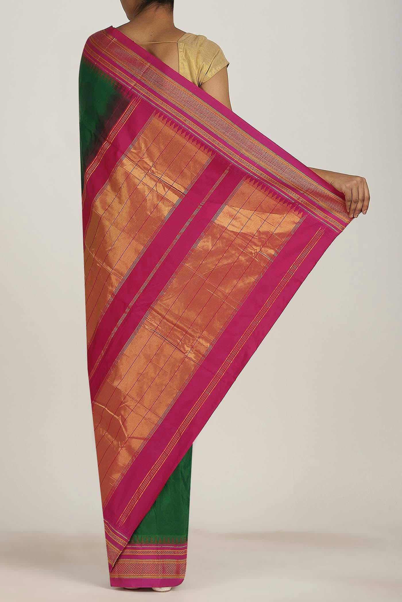 Green Blended Bangalore Silk Saree