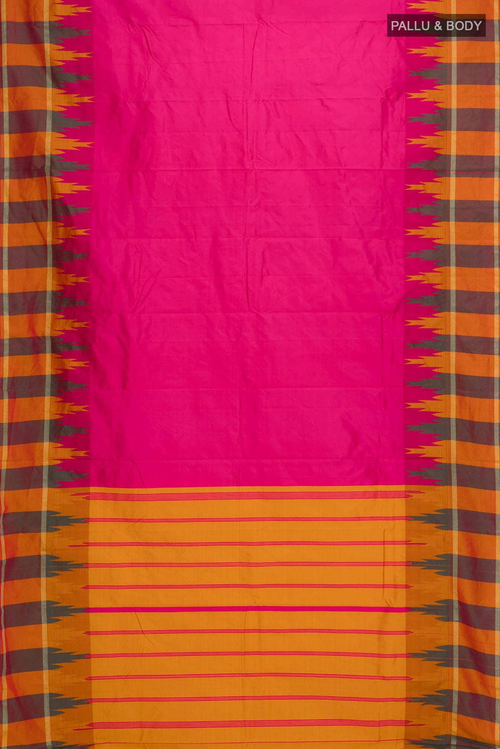 Dark Pink Blended Bangalore Silk Saree