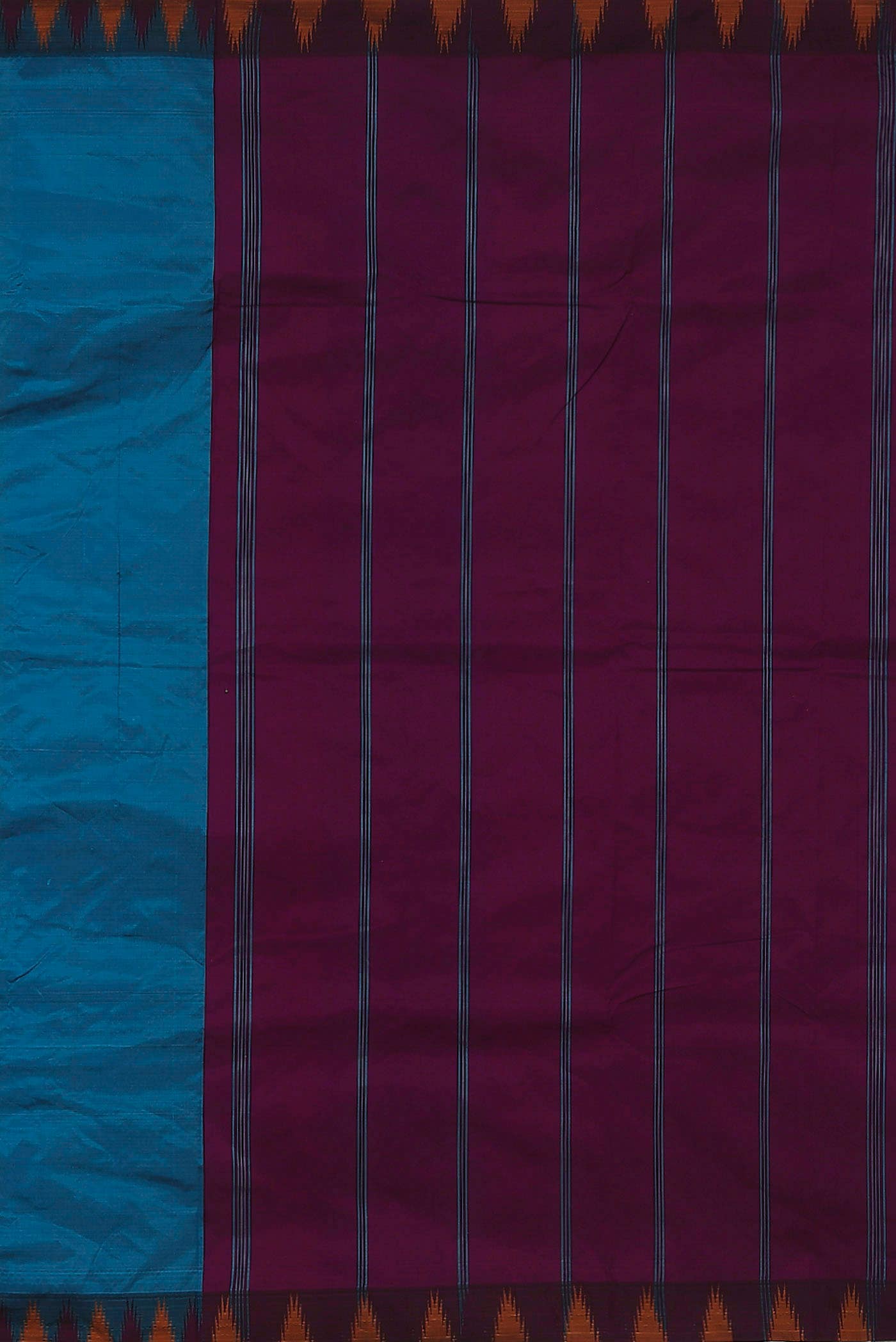 Blue Blended Bangalore Silk Saree