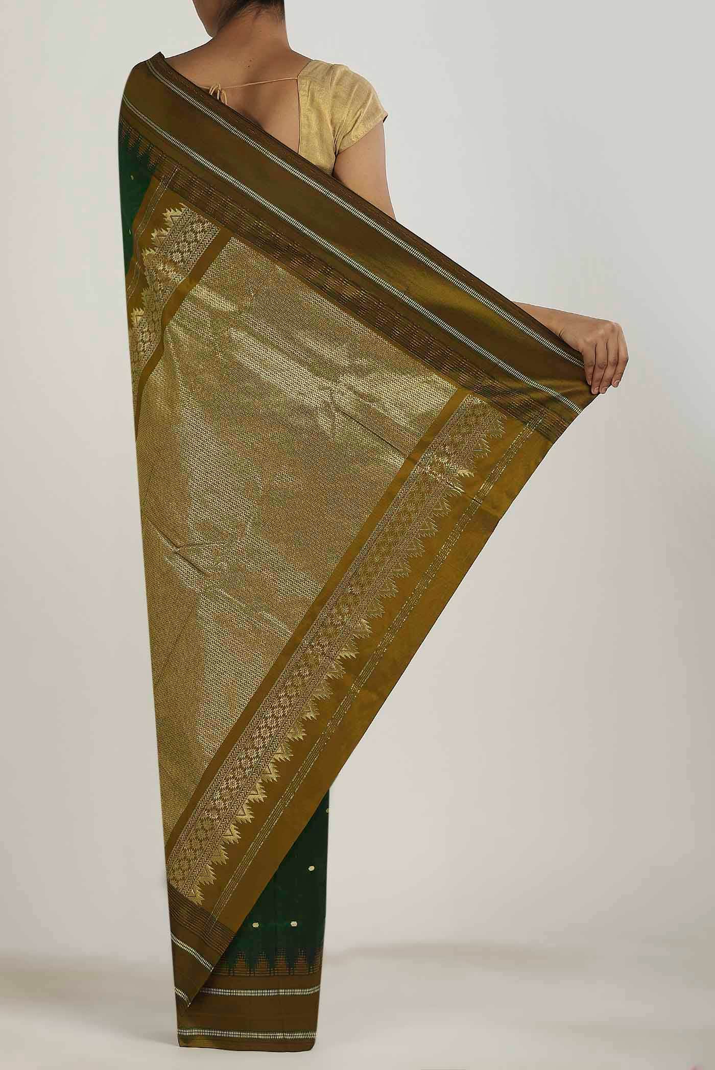 Green Blended Bangalore Silk Saree