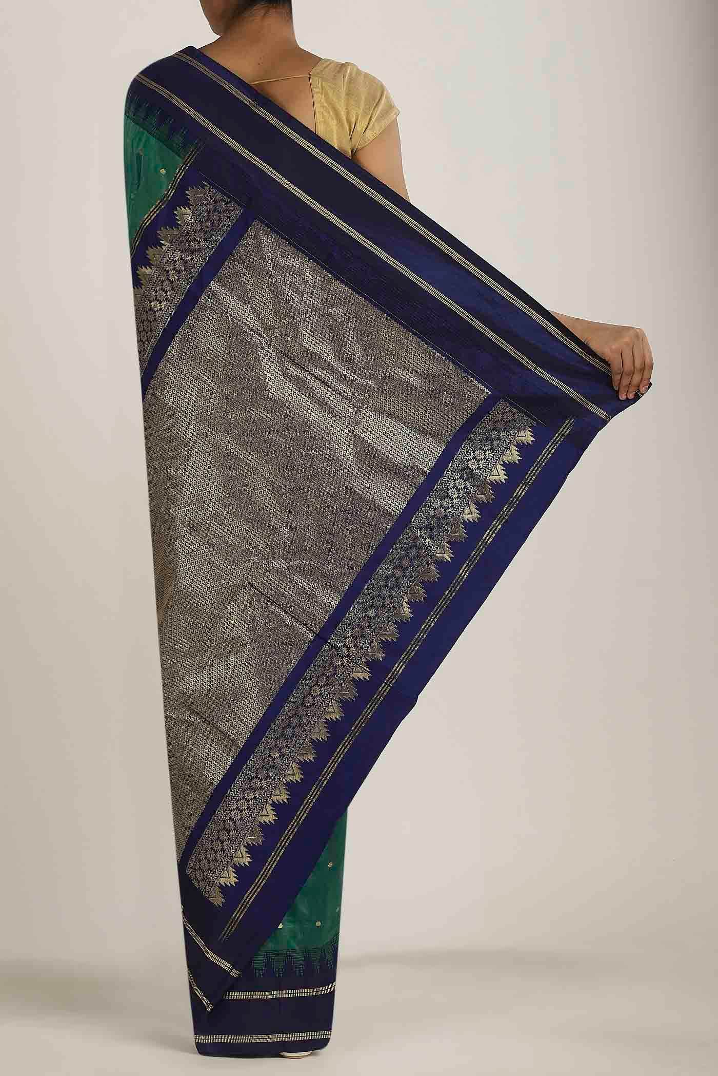 Green Blended Bangalore Silk Saree