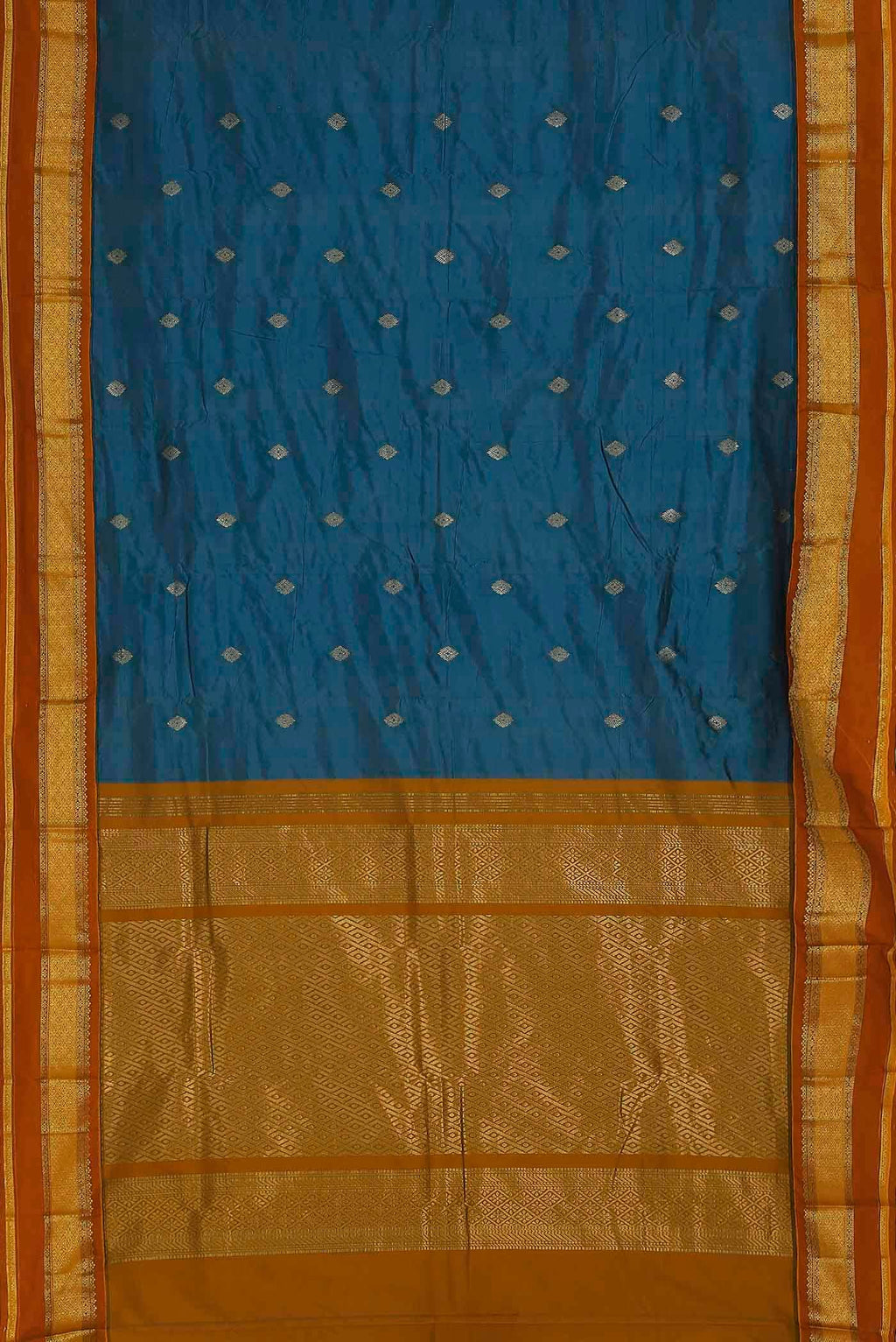 Blue Blended Bangalore Silk Saree
