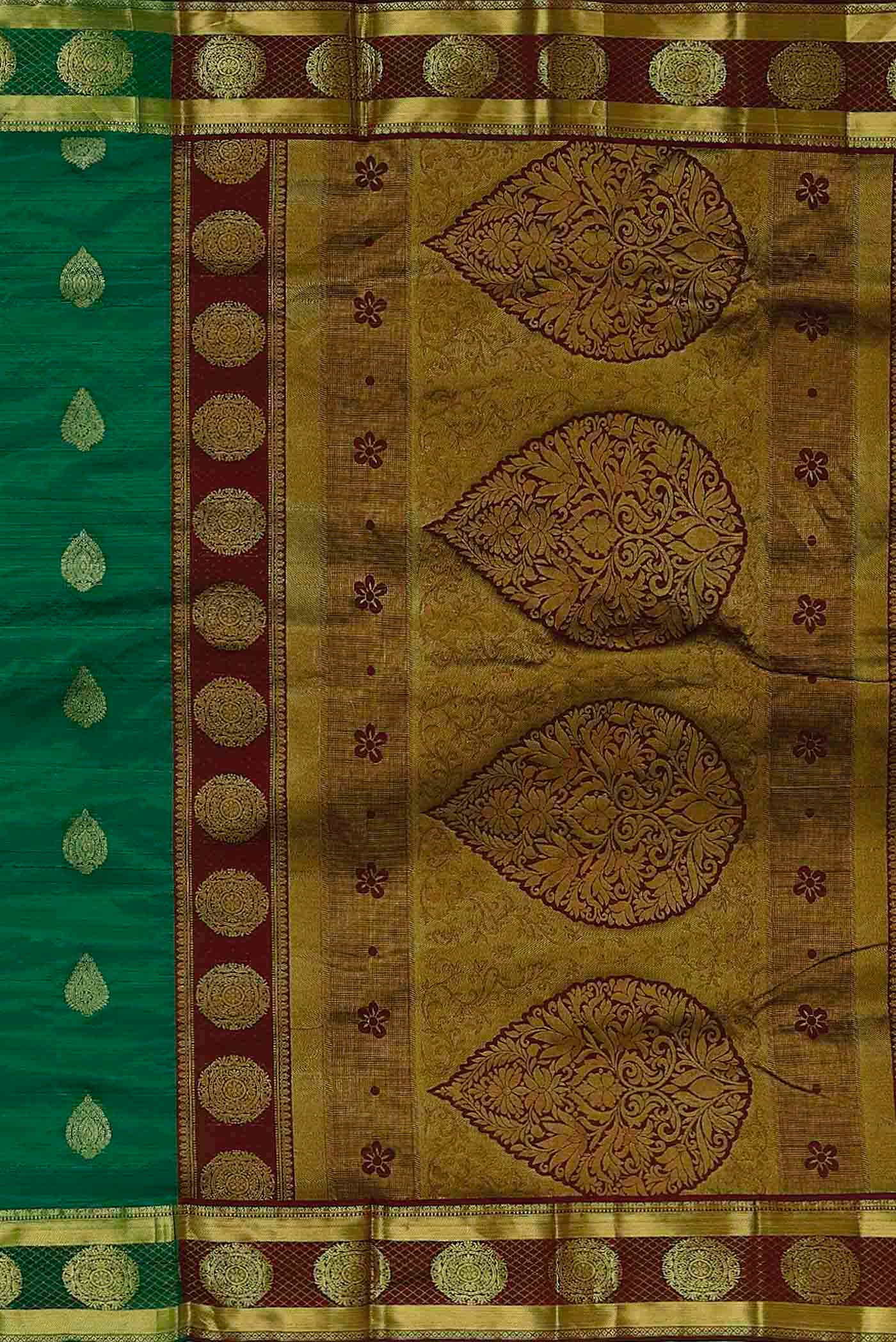 Green Blended Bangalore Silk Saree