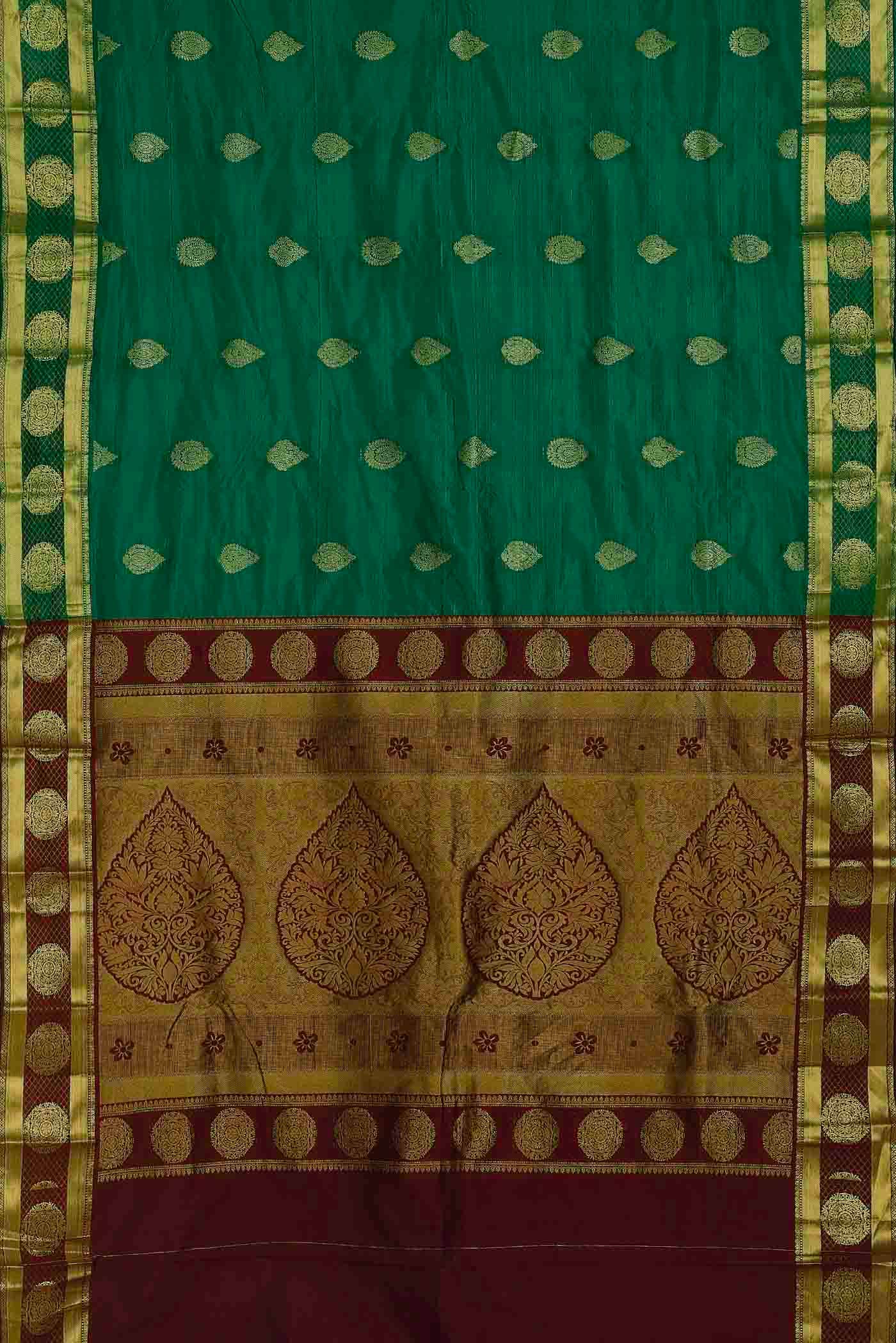 Green Blended Bangalore Silk Saree