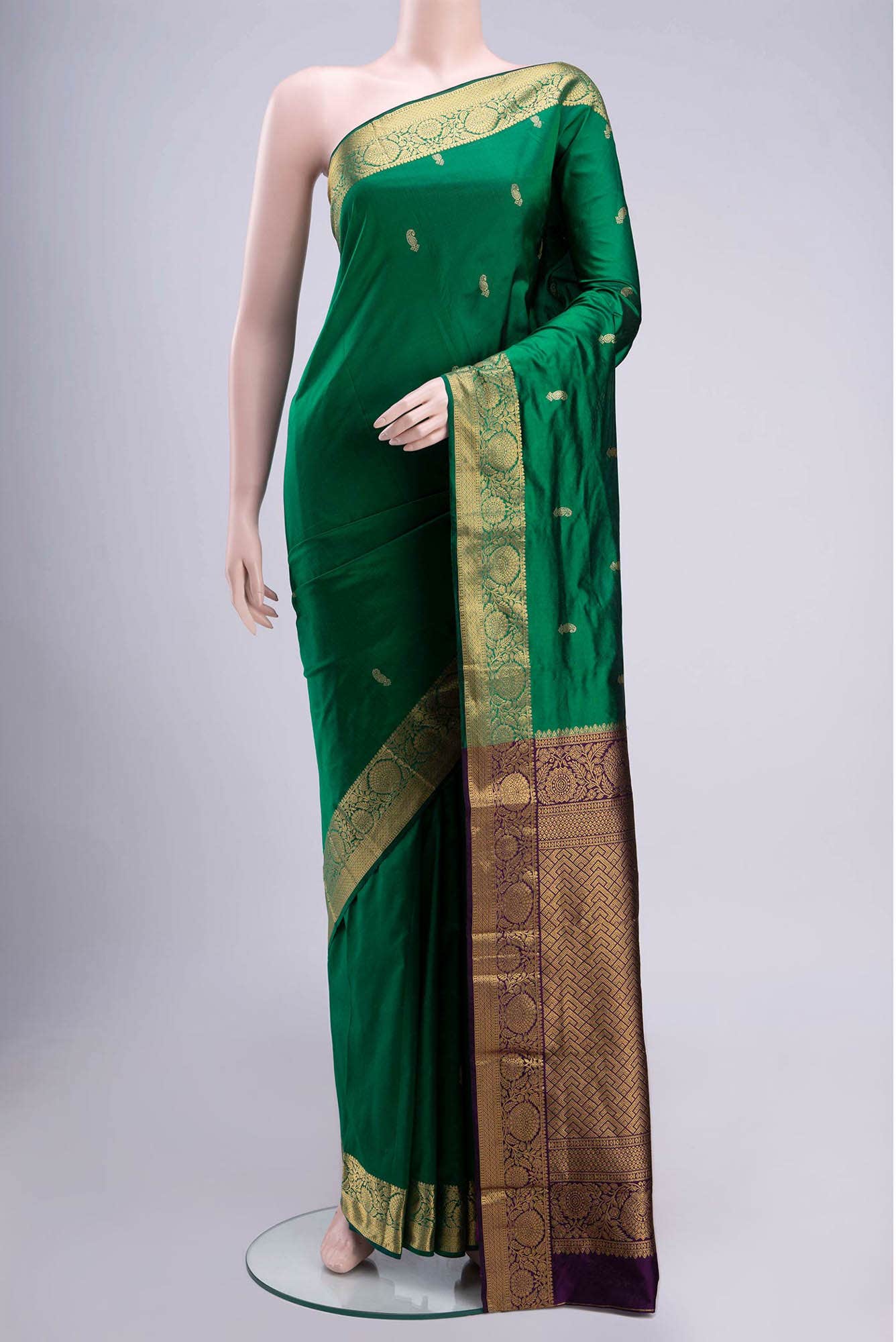 Green Blended Bangalore Silk Saree