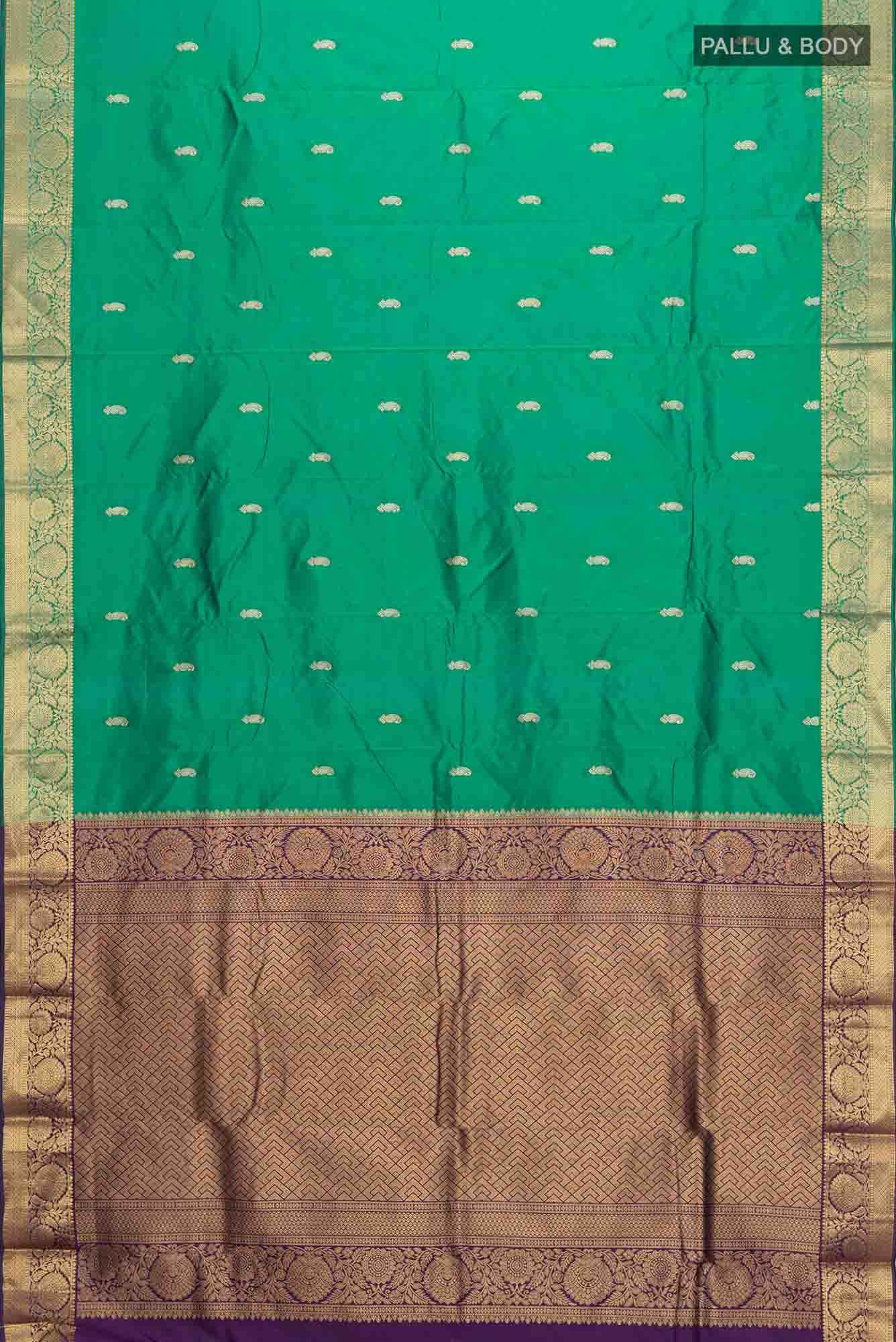 Green Blended Bangalore Silk Saree